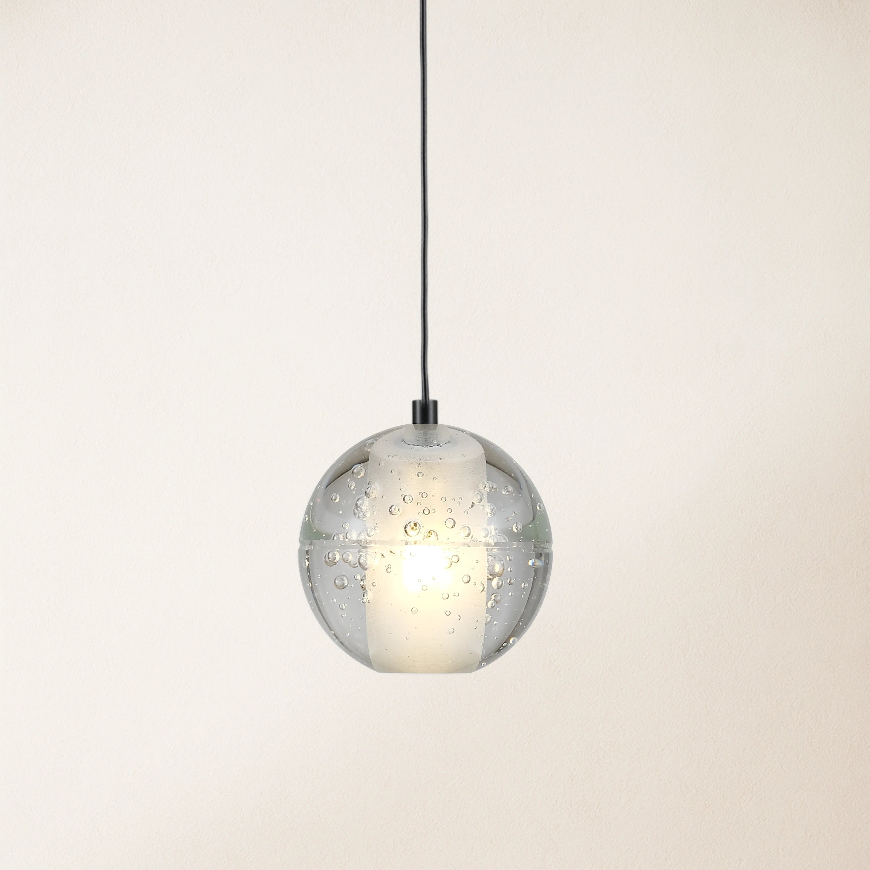 Pearl Ball Ceiling Pendant 4"D#Finish_Black