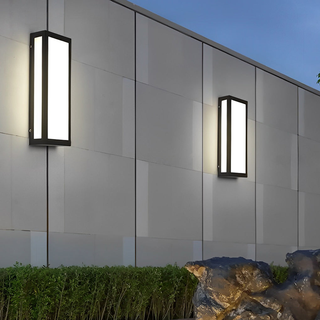 Rechteckige LED wasserdichte schwarze moderne Außenleuchte für den Außenbereich