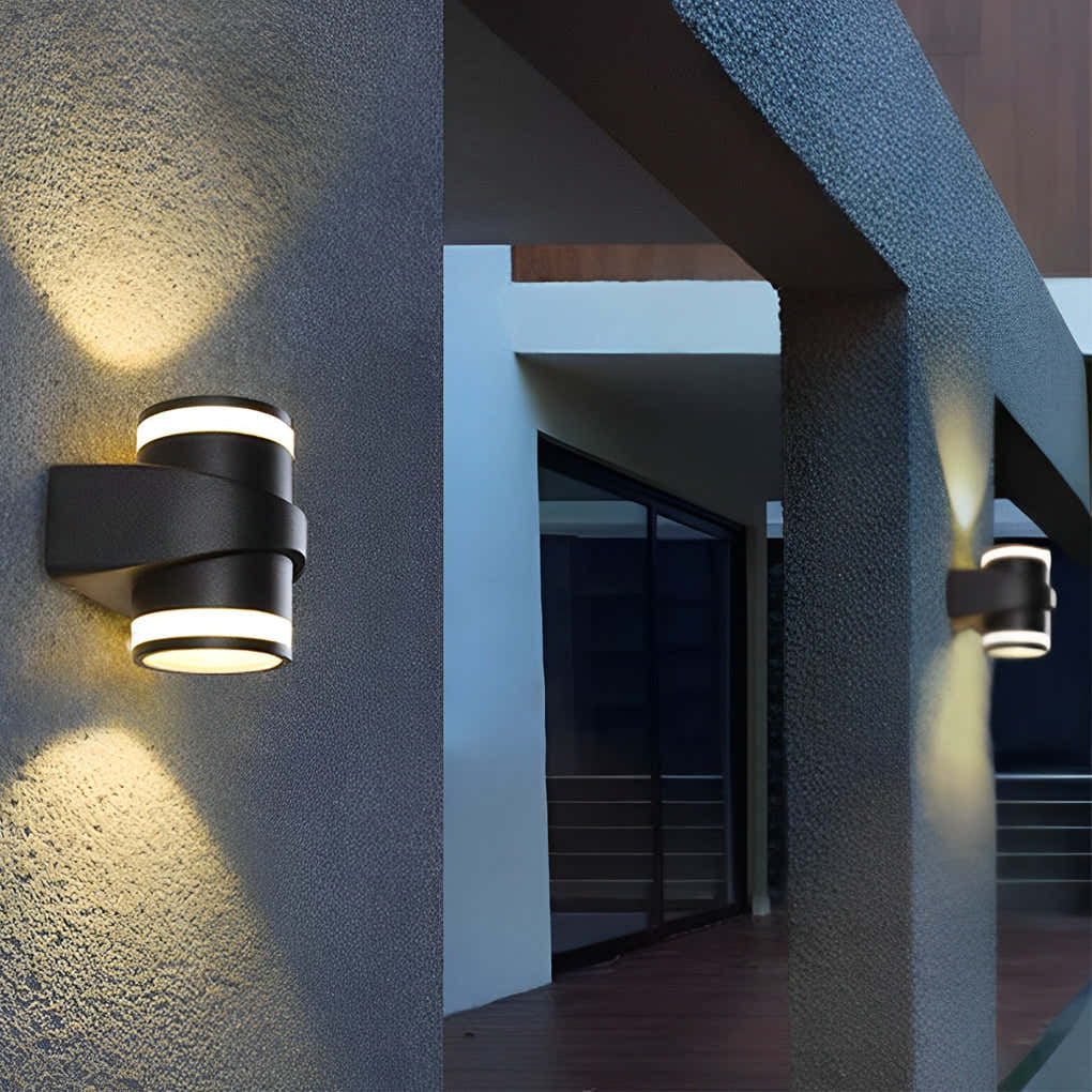 Round Up und Dawn Light LED wasserdichte schwarze Außenwandfluter