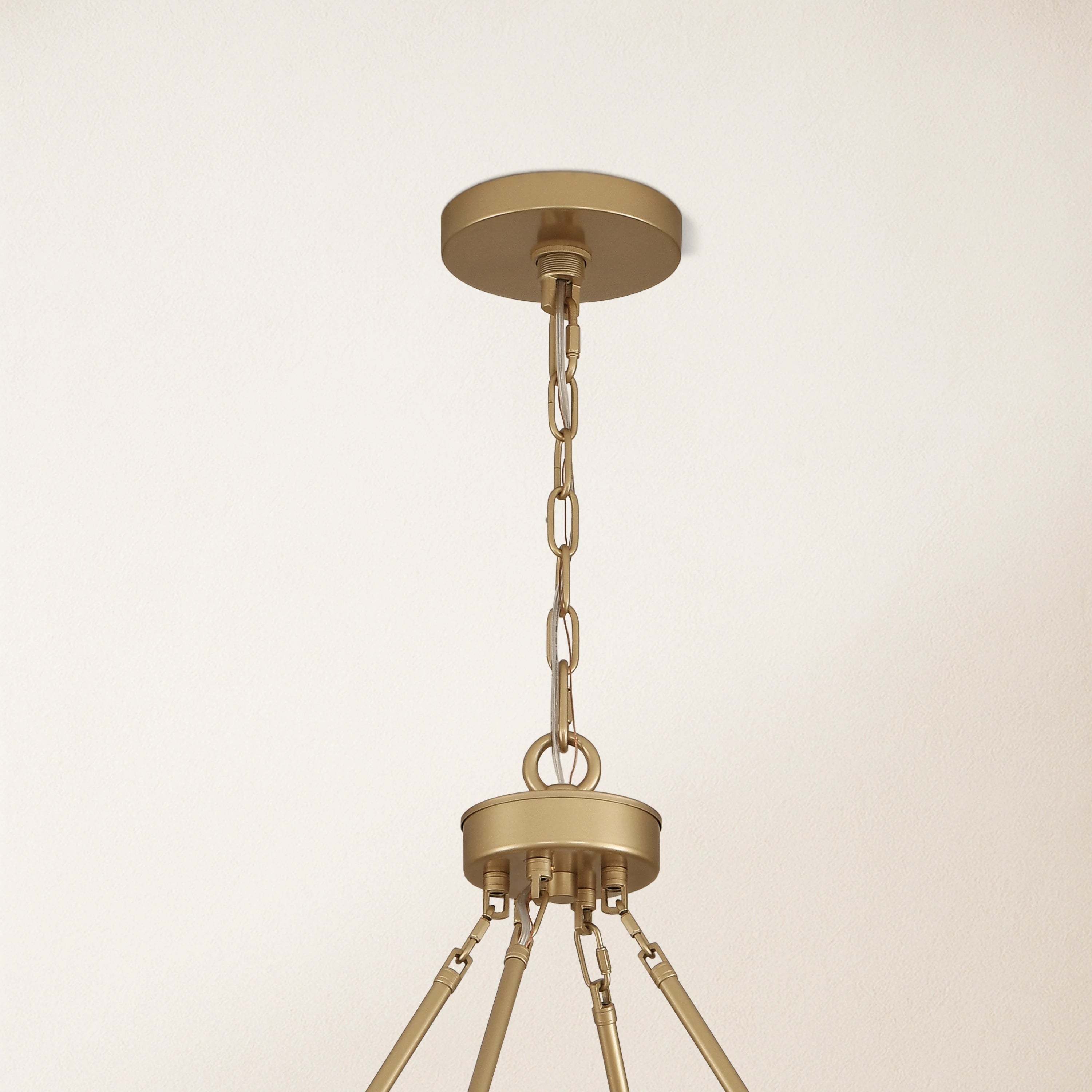 Vellum Round Chandelier 48"D#Finish_Gold