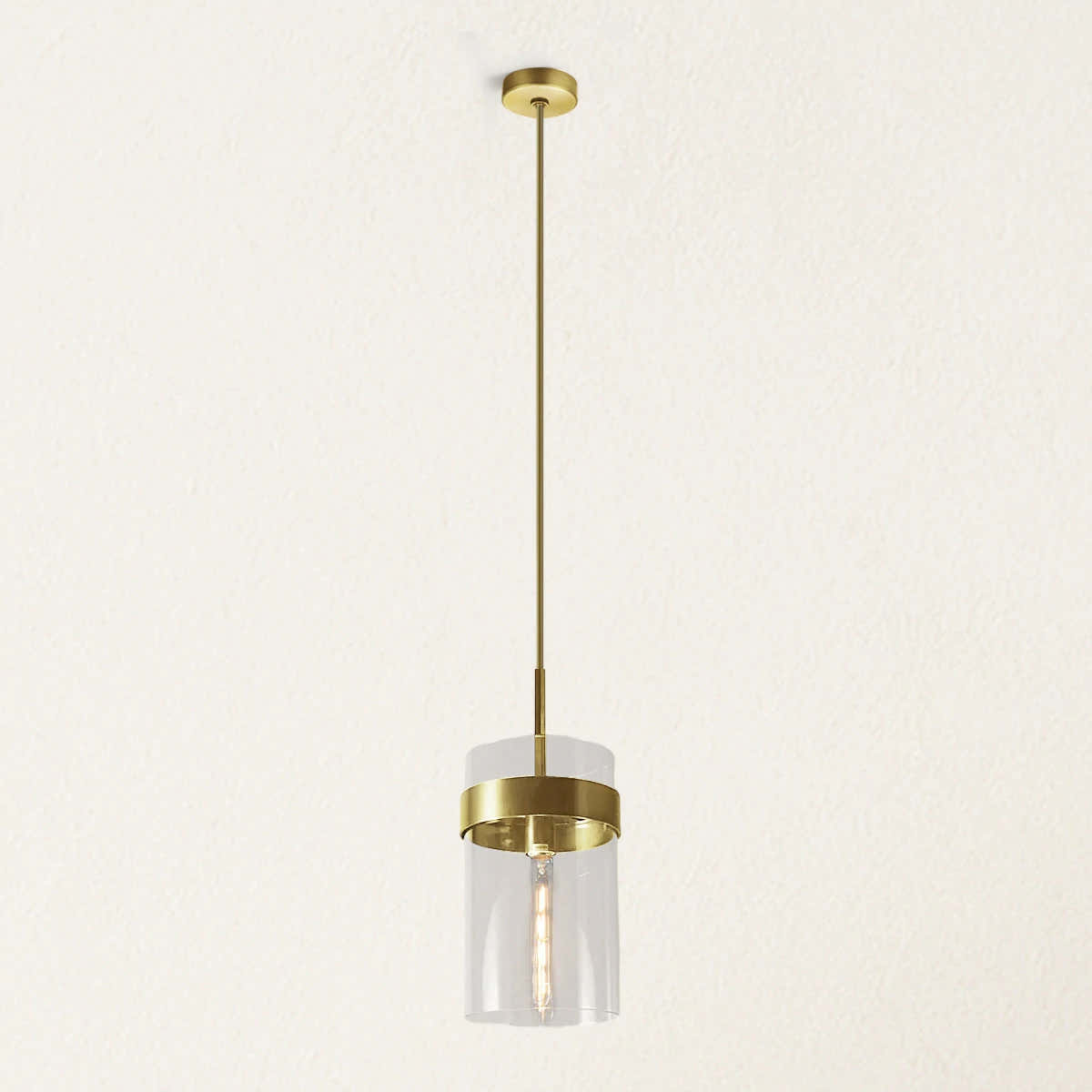 Armature Round Glass Pendant 8"D#Finish_Gold