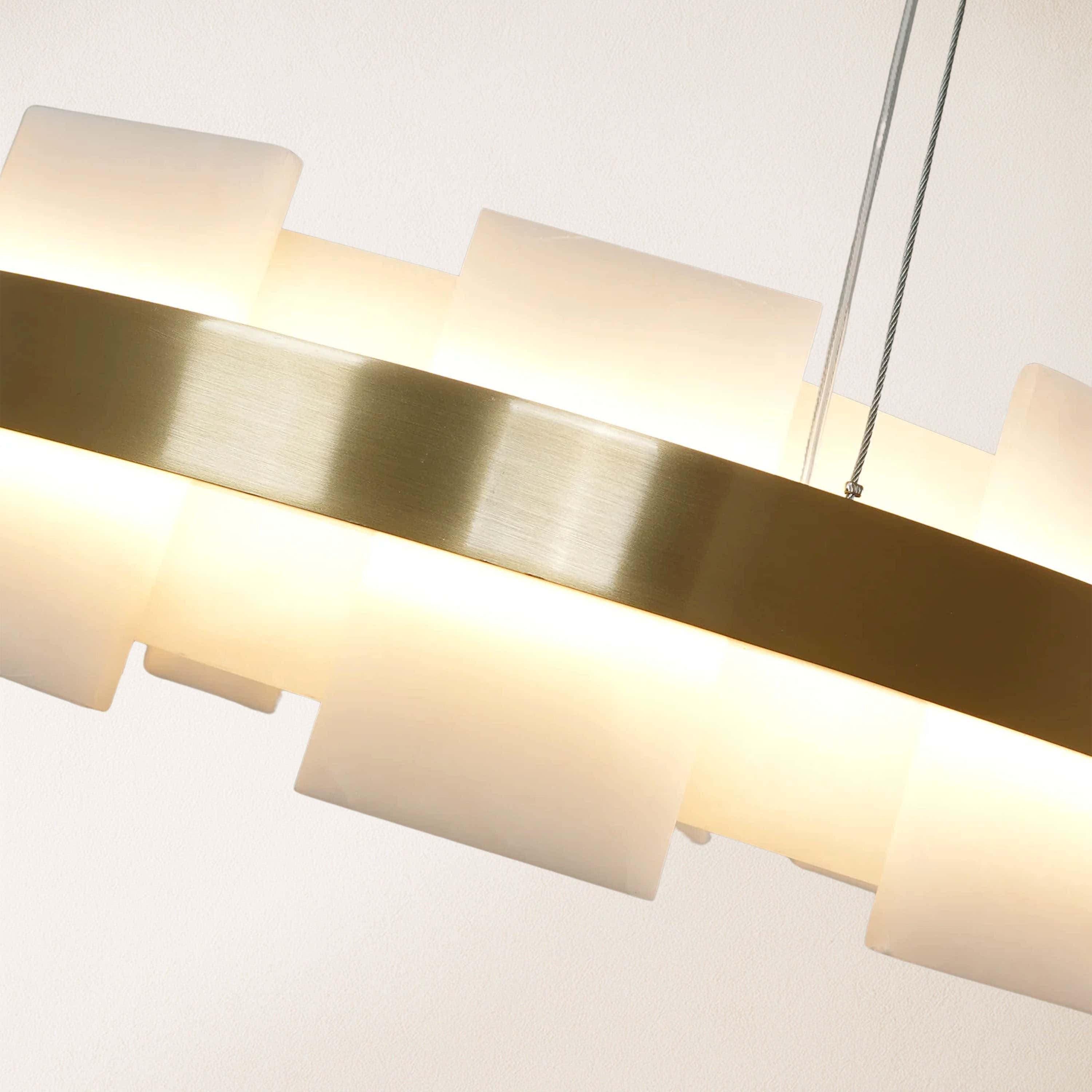 Calia Halo Alabaster Round Chandelier