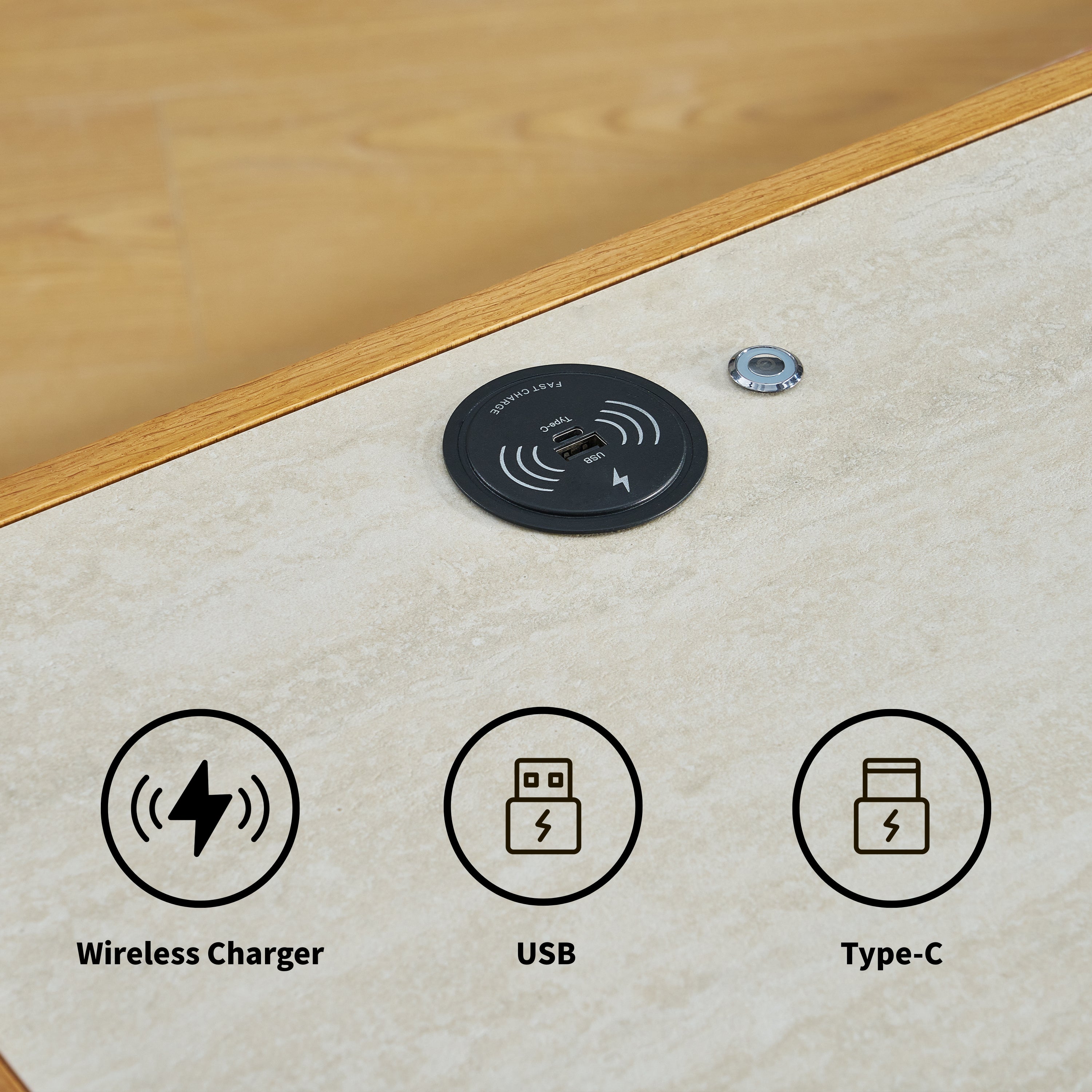 Isla Eichen-Nachttisch 19,7" B