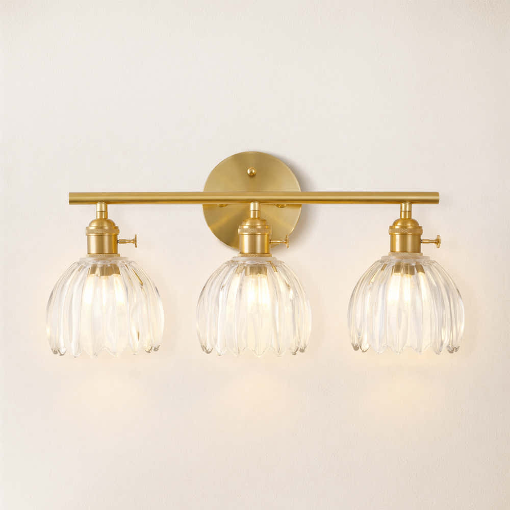Orbixa Clear Glass 3-Lights Wall Sconce 18.8"W