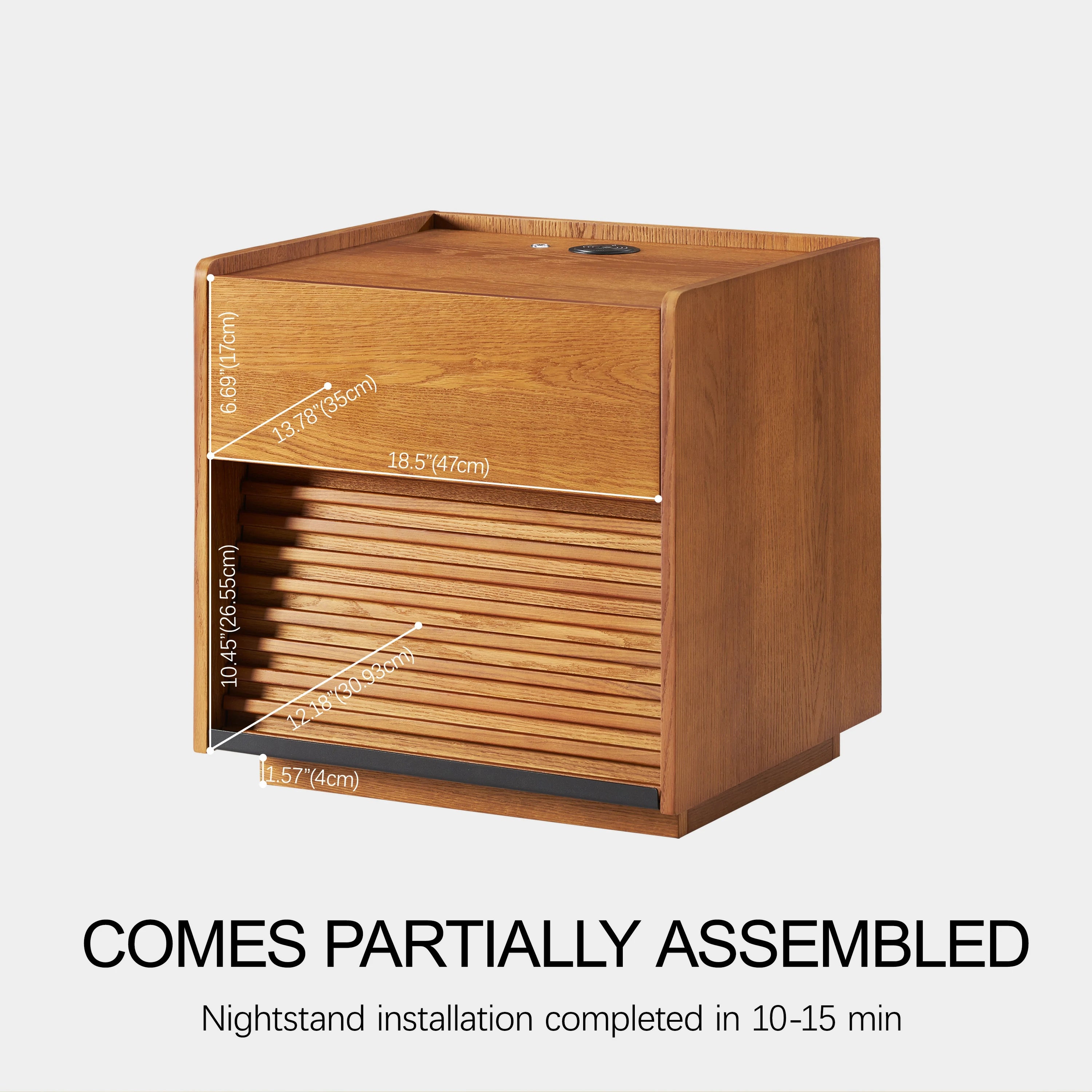 Nachttisch aus Eiche Devon