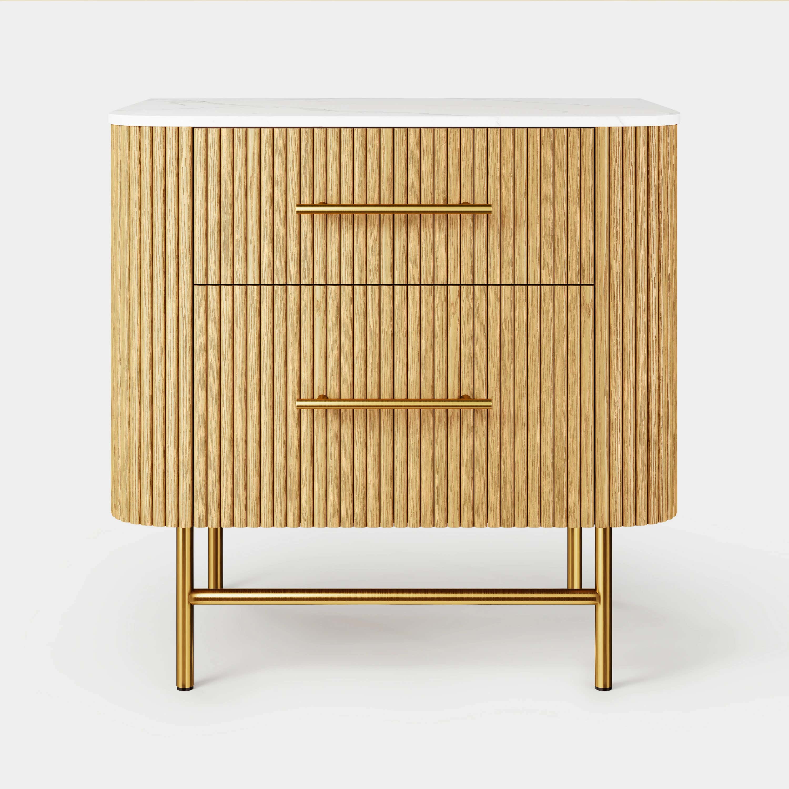 Ewan Sintered Stone Nightstand 26"W