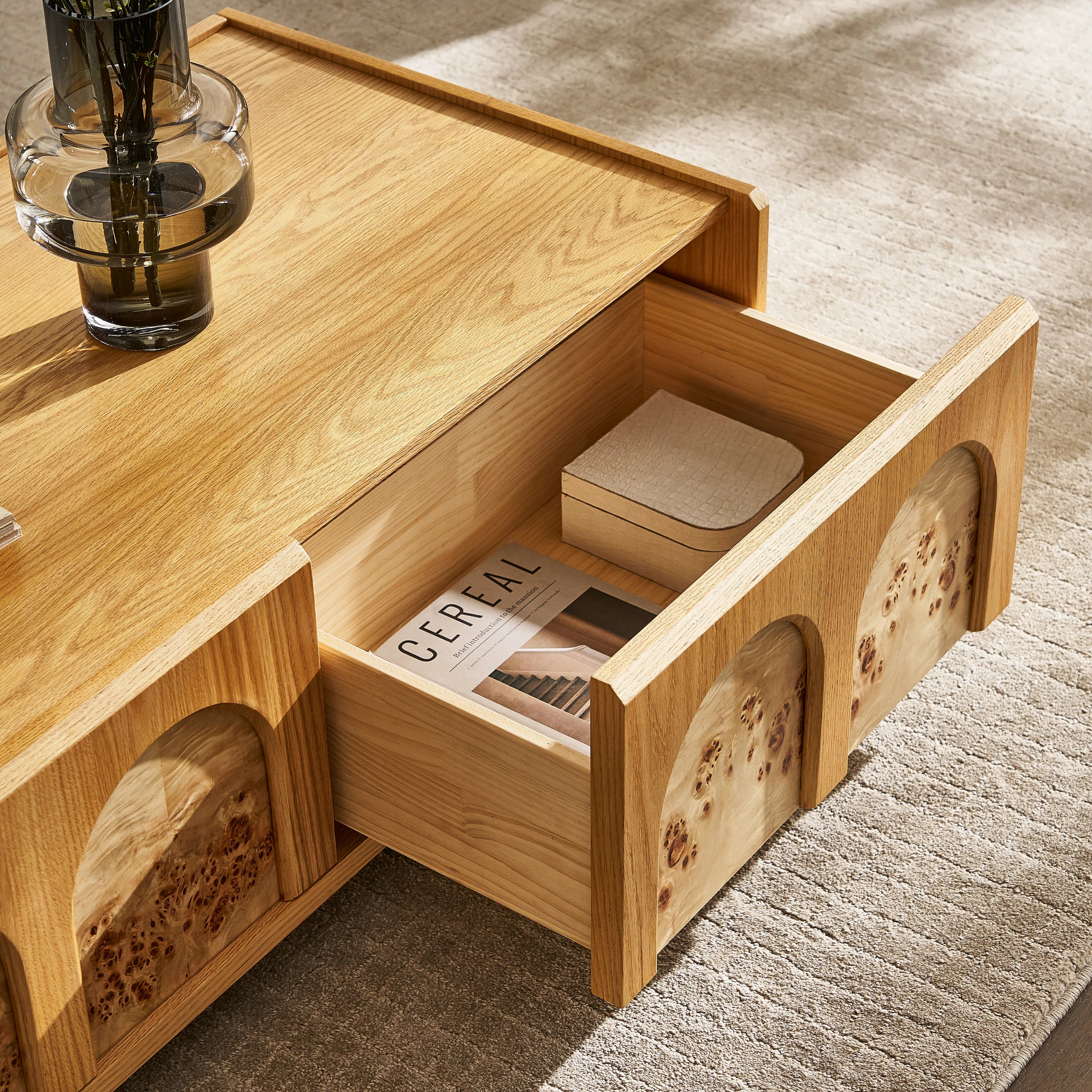 Couchtisch Aurora aus Eiche, 119,4 cm