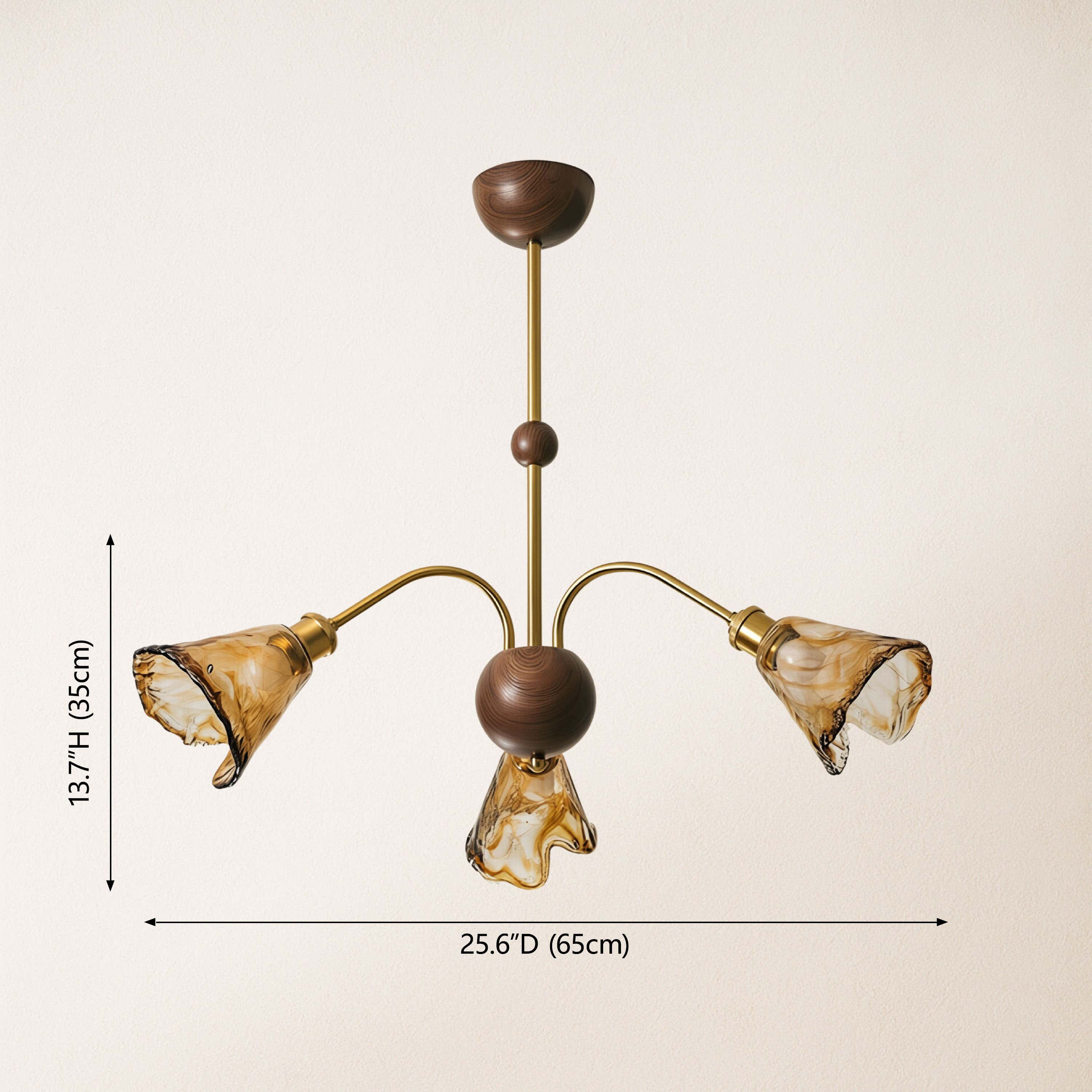 Ambrea Tulip Glass Chandelier