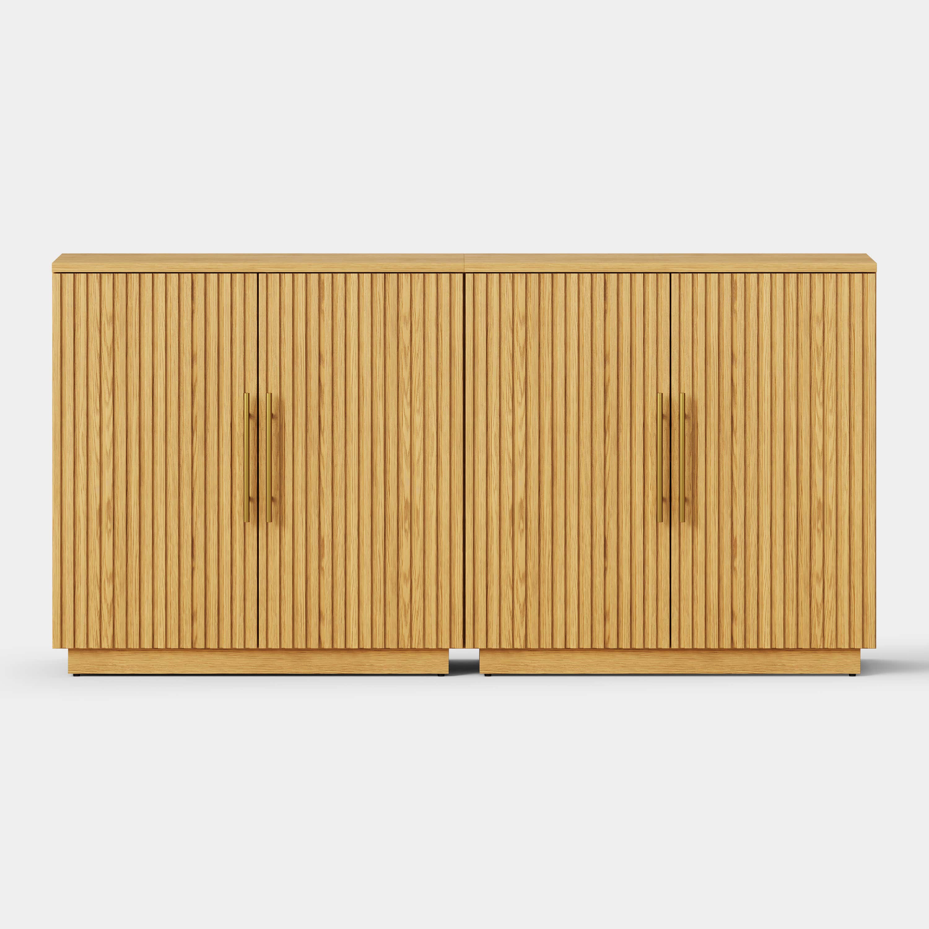 Holt 63″ Medienkonsole aus Eiche (2er-Set)