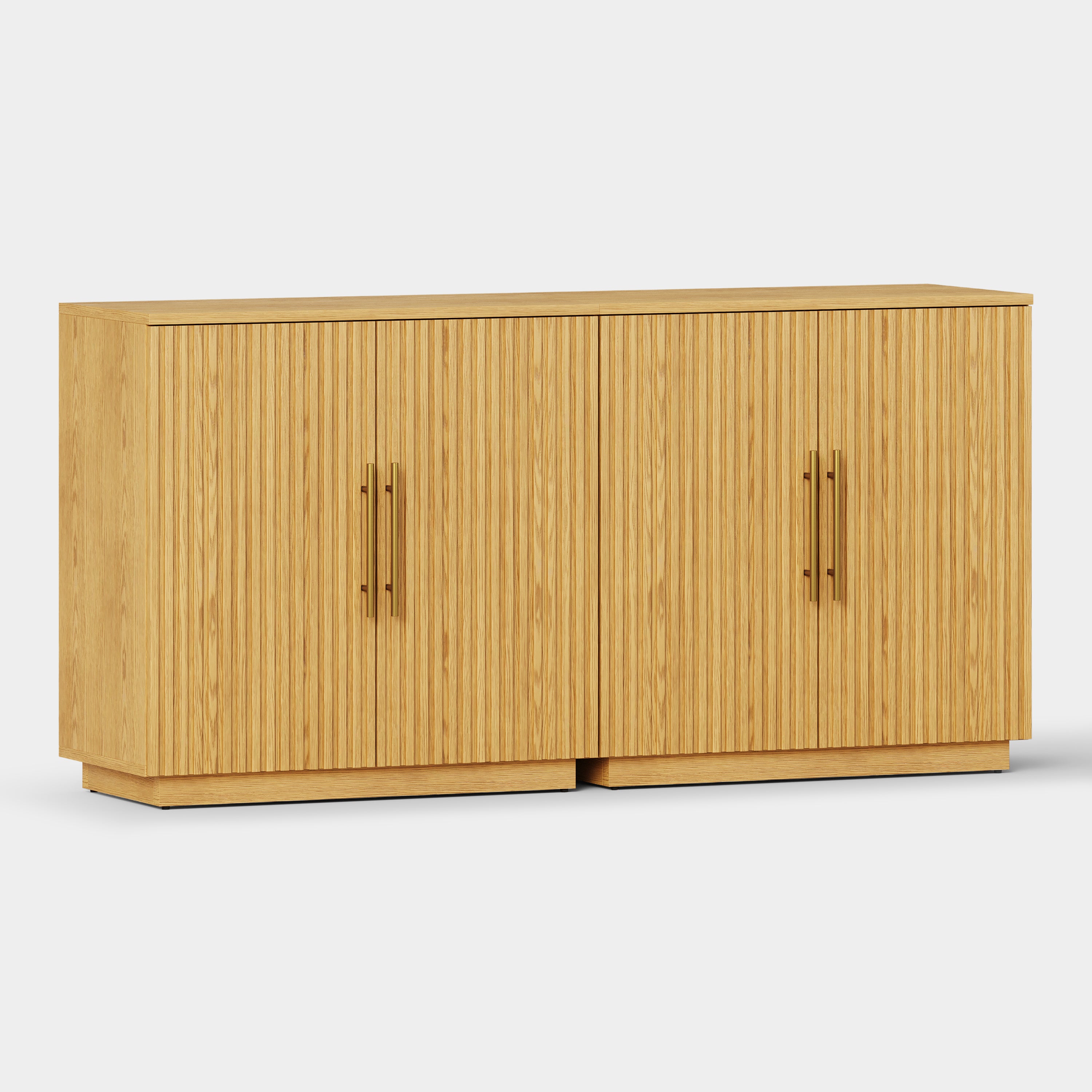 Holt 63″ Medienkonsole aus Eiche (2er-Set)