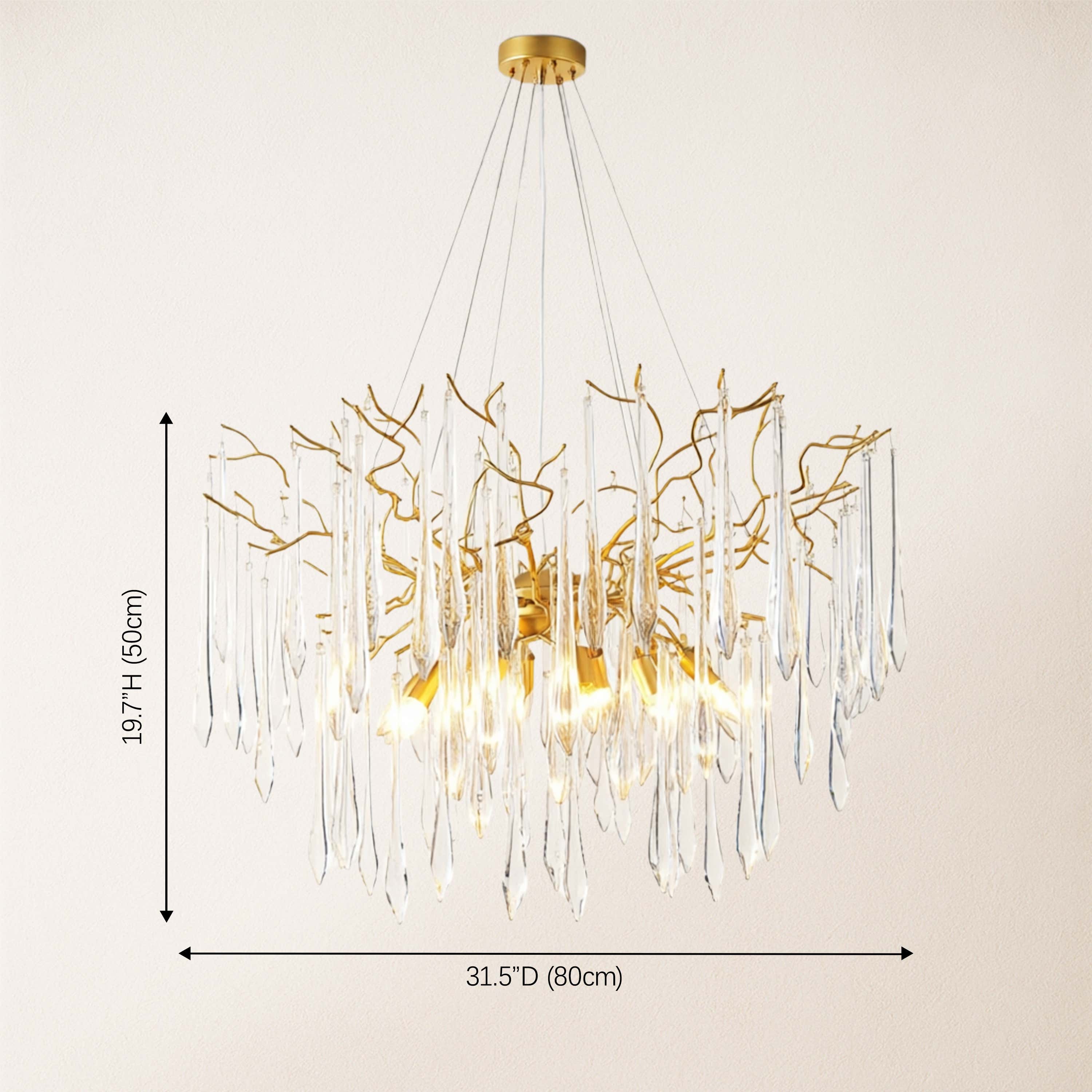 Aurevia Funnel Glass Chandelier
