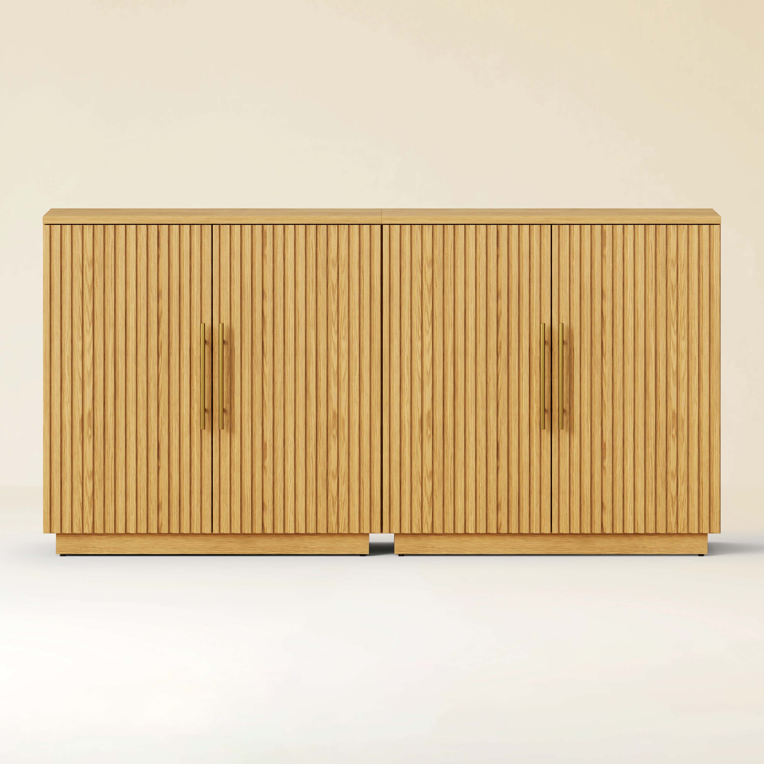 Holt 63″ Medienkonsole aus Eiche (2er-Set)