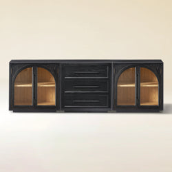 Alvar Arched 94,5″ Modulare Medienkonsole aus Eiche (3er-Set)