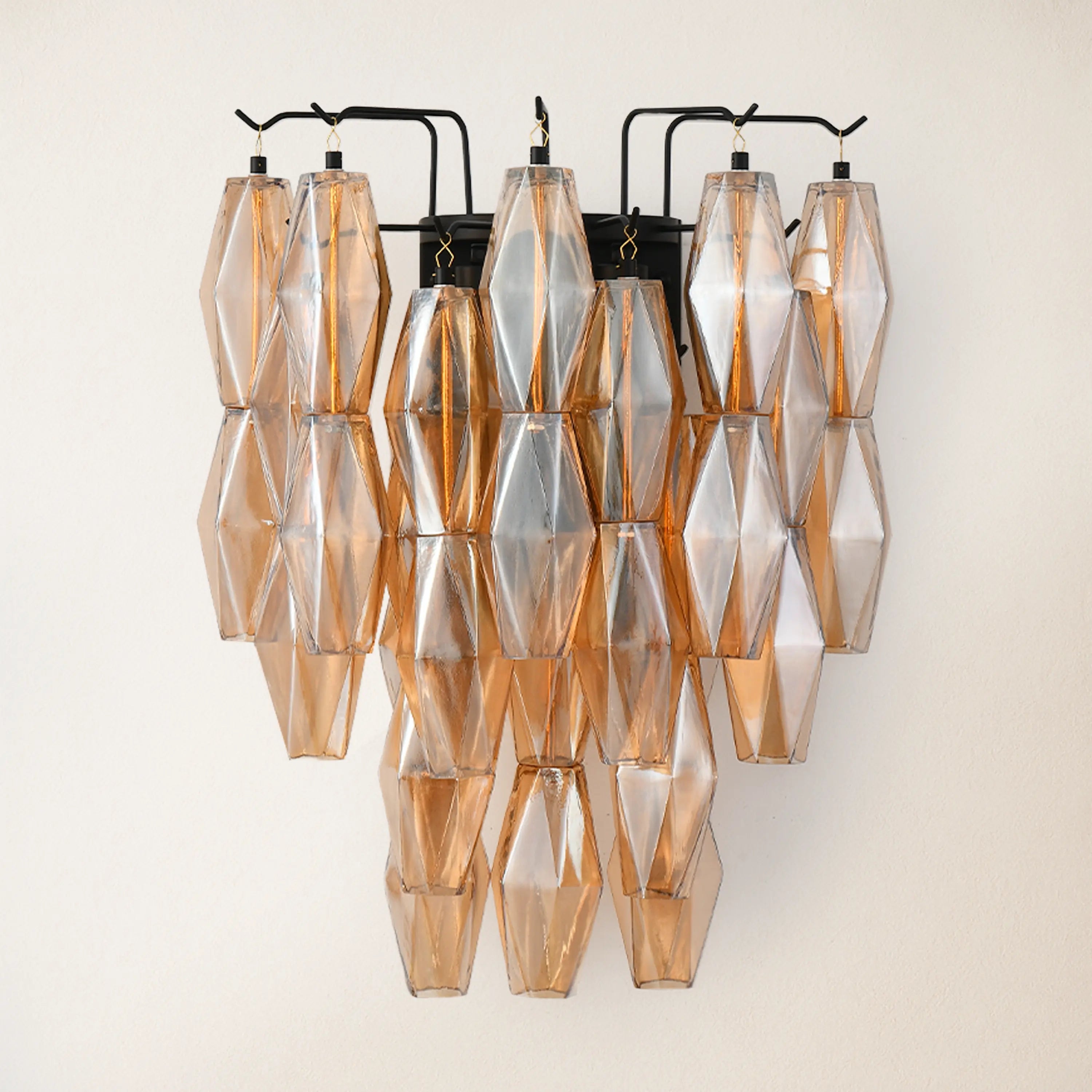 Celestial Drop Glass Wall Sconce#Finish_Black