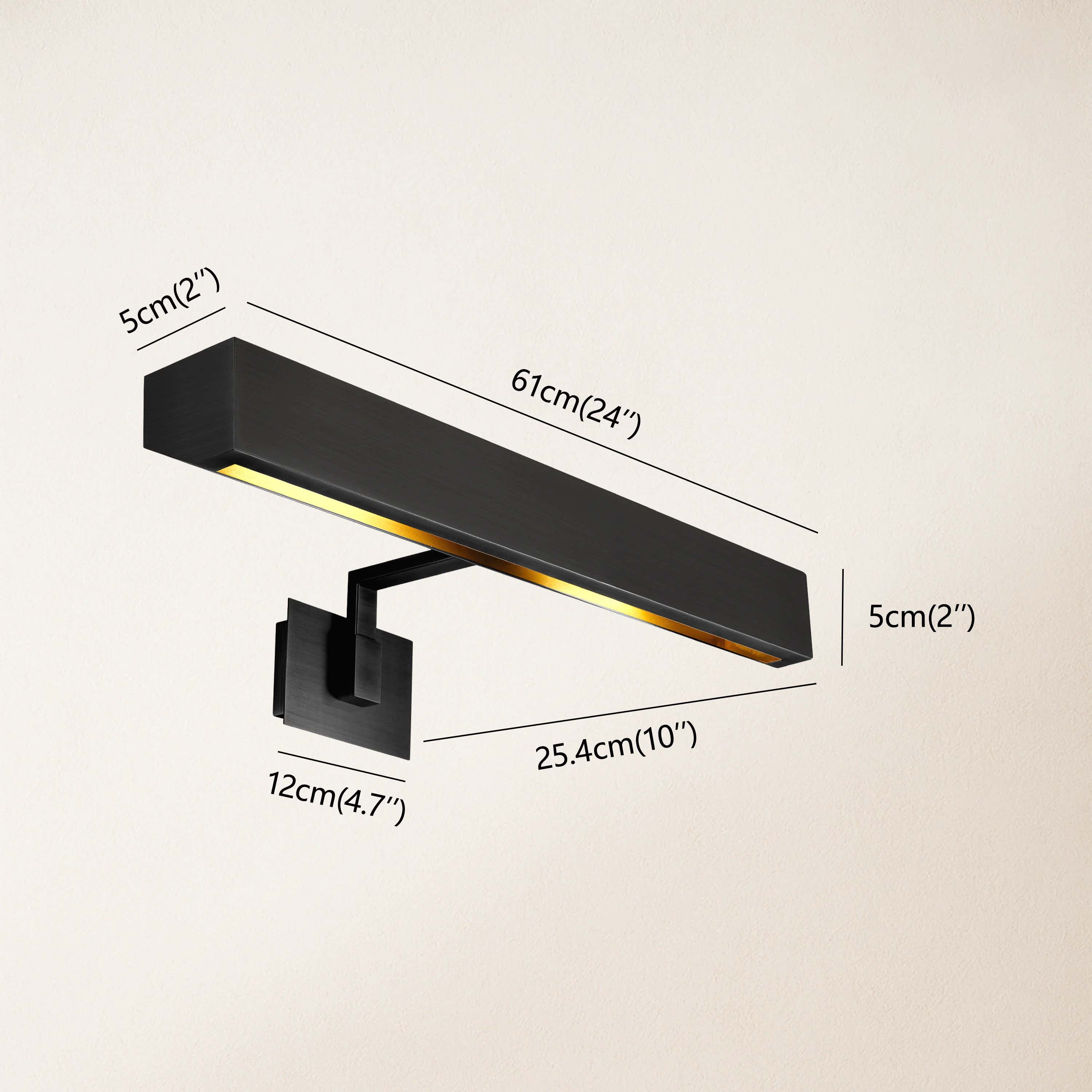 GebĂŒrstete Radiance-Bilderleuchte, 24 Zoll breit