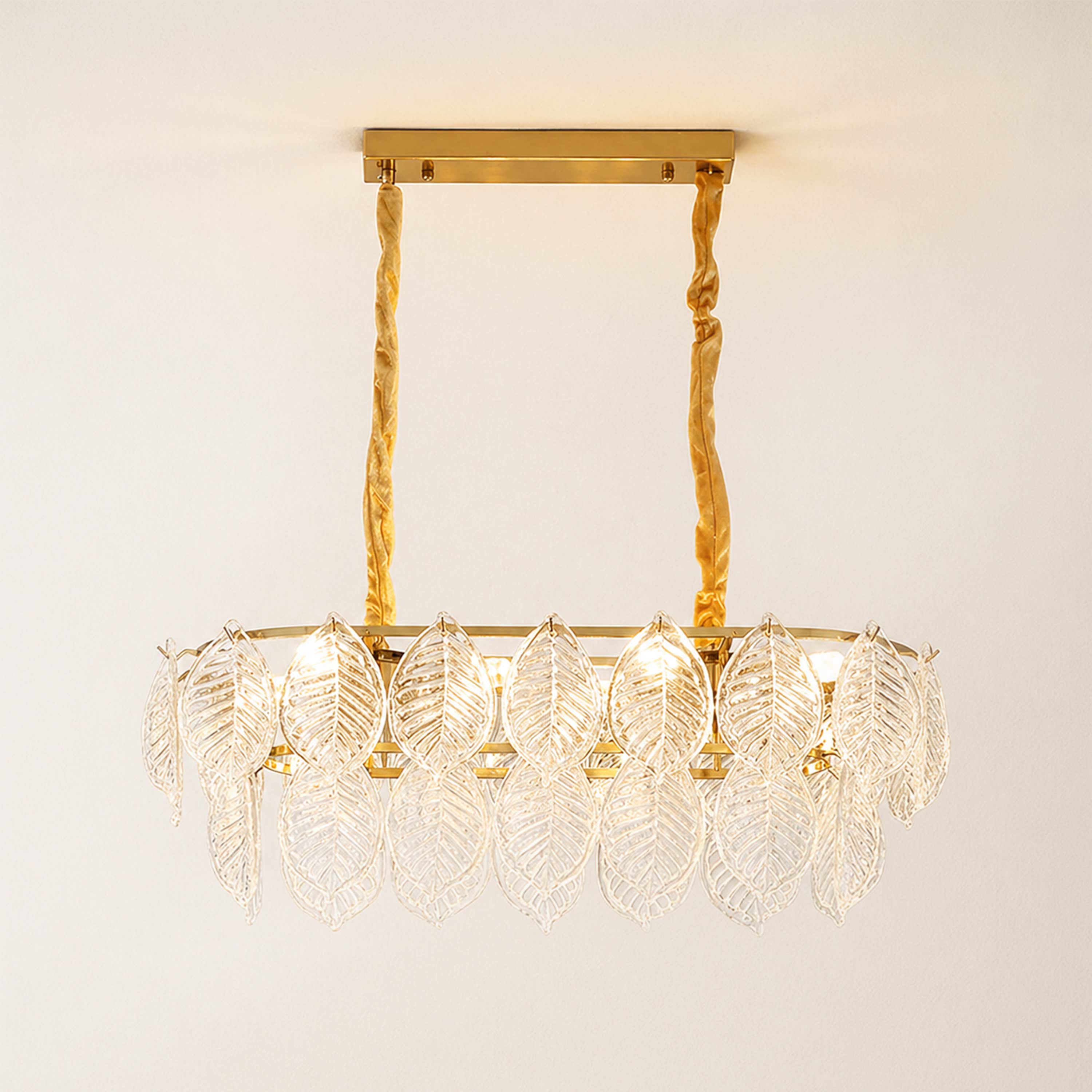 Sylvara Leaf Glass Chandelier