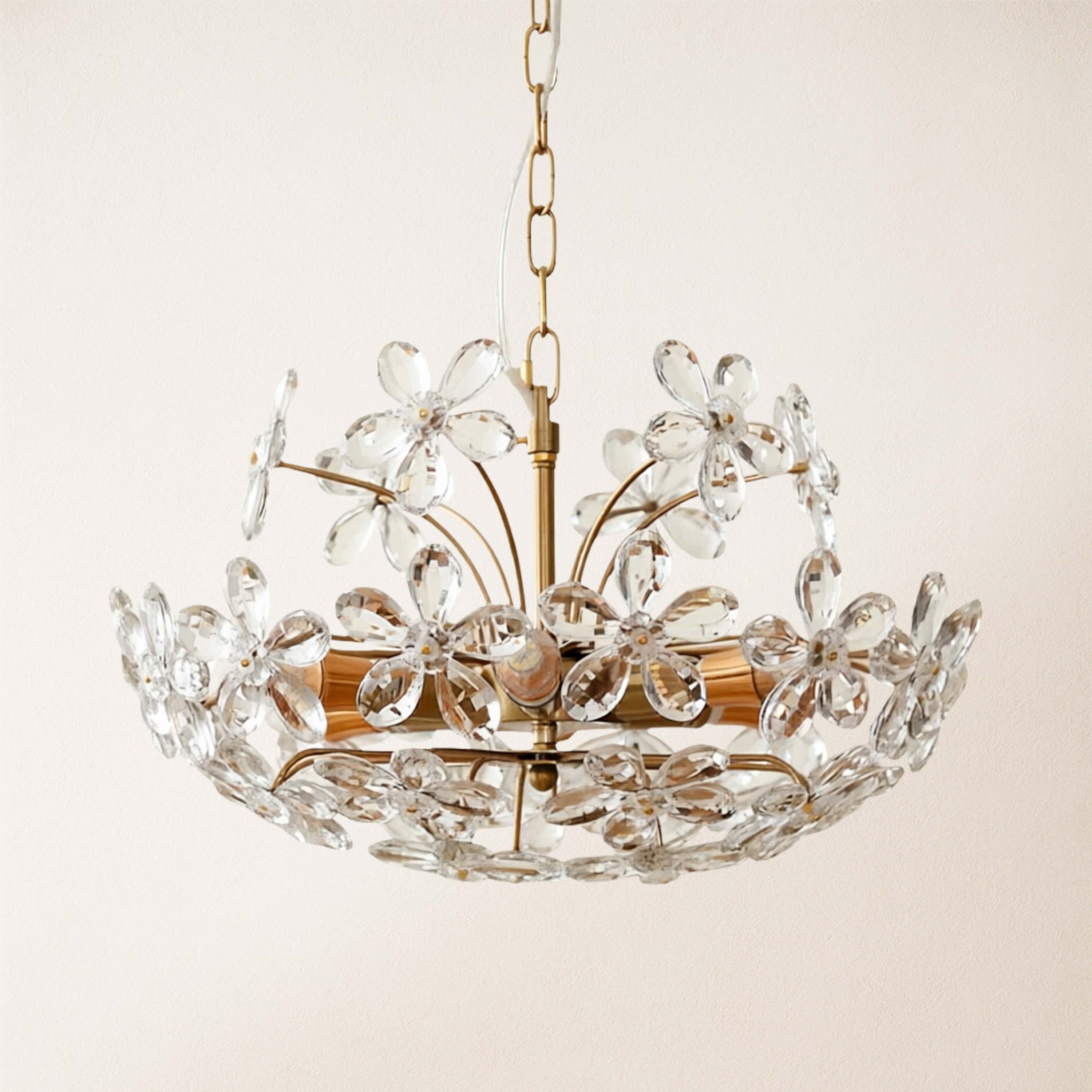 Liora Crystal Bloom Round Large Chandelier