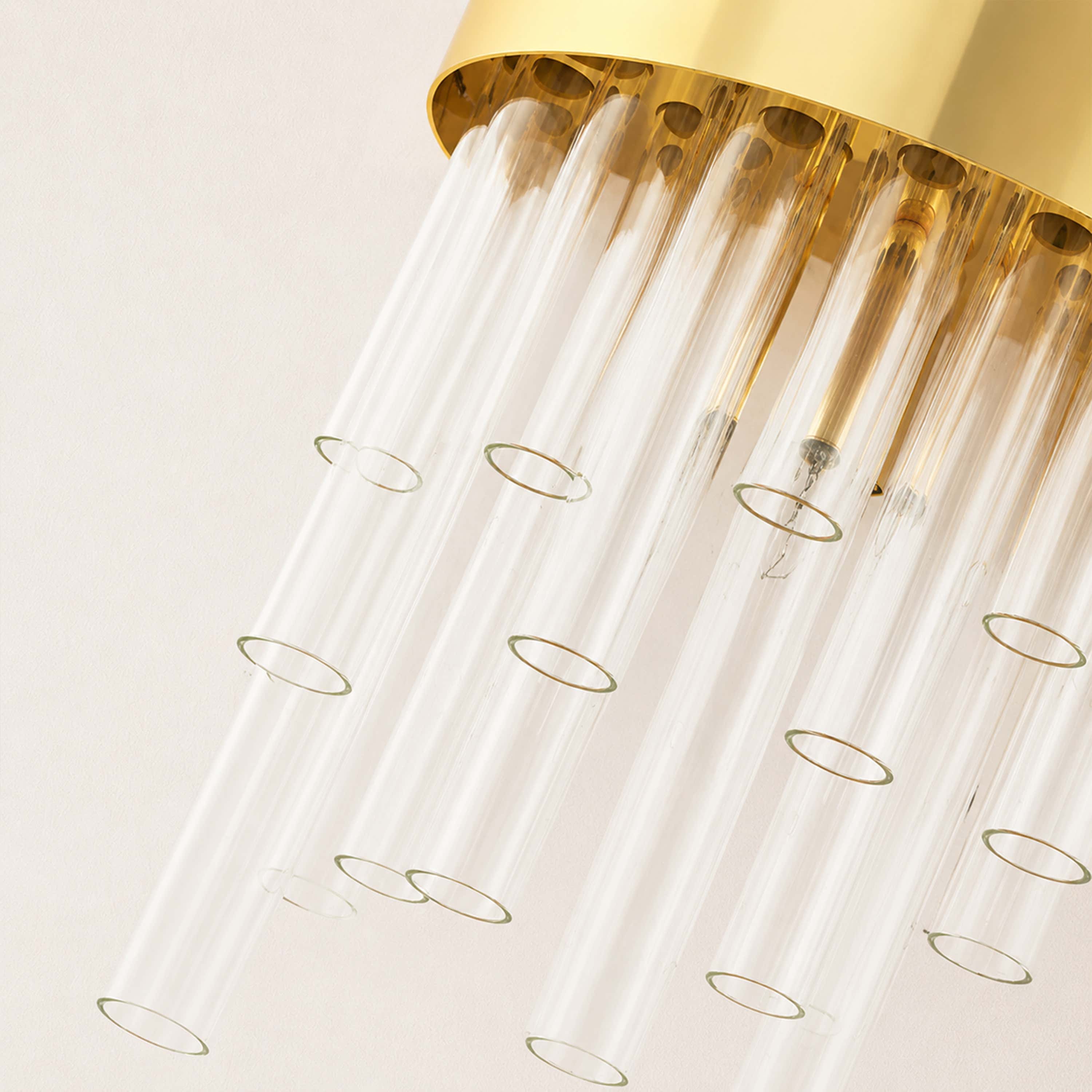 Claridell Crystal Tubular Wall Sconce