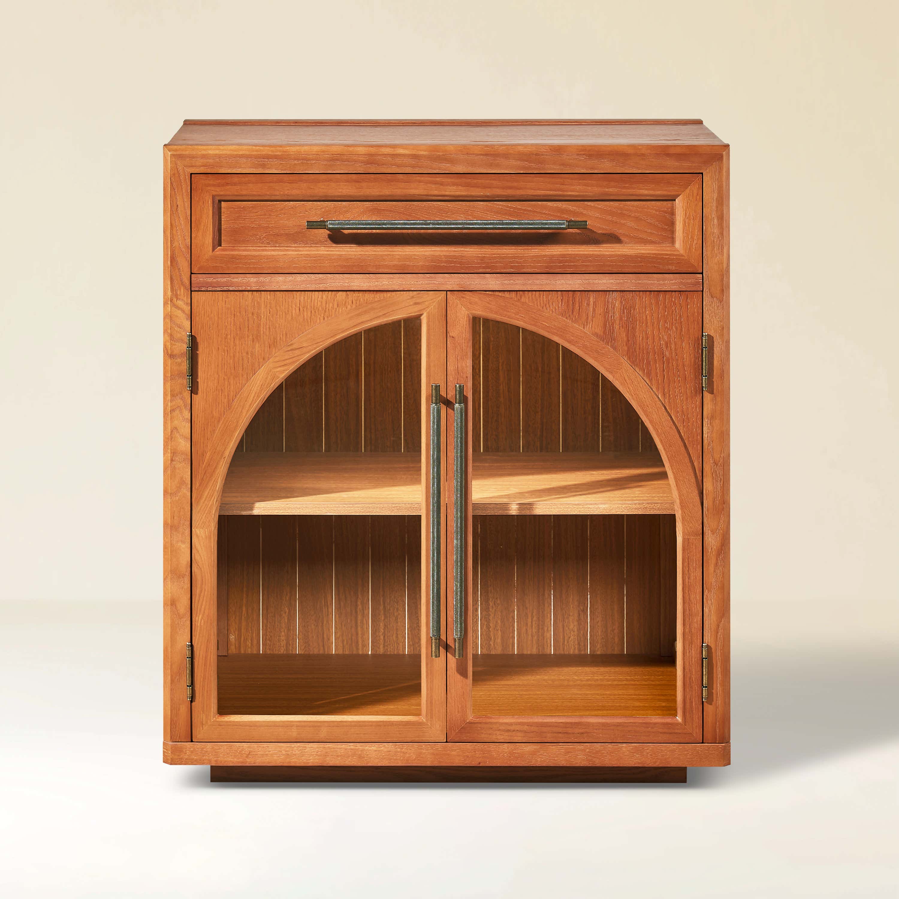 Alvar Arched 94.5" Oak Sideboard with Drawers(Set of 3)