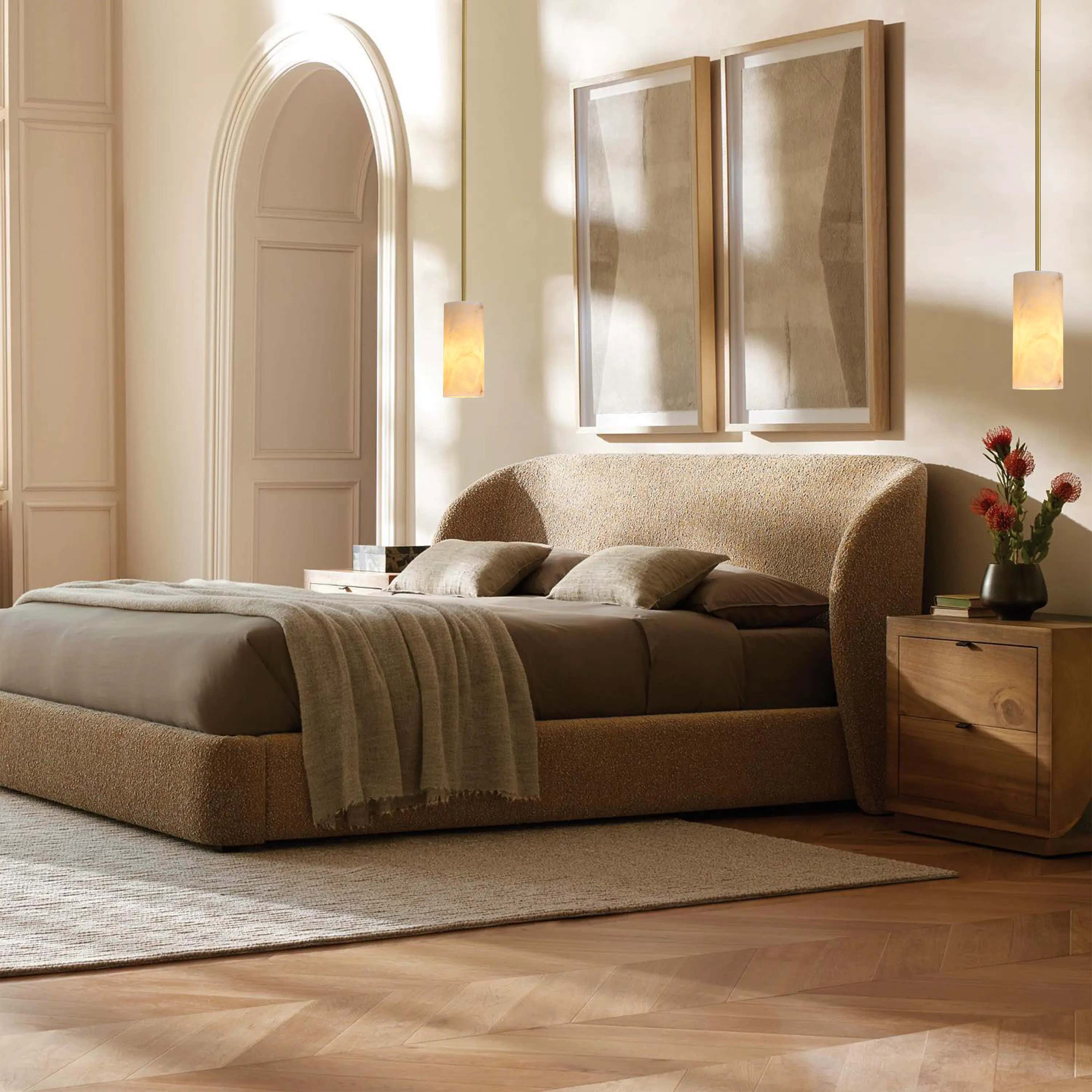 Arlo Alabaster Pendant Lights 4"D#Finish_Gold