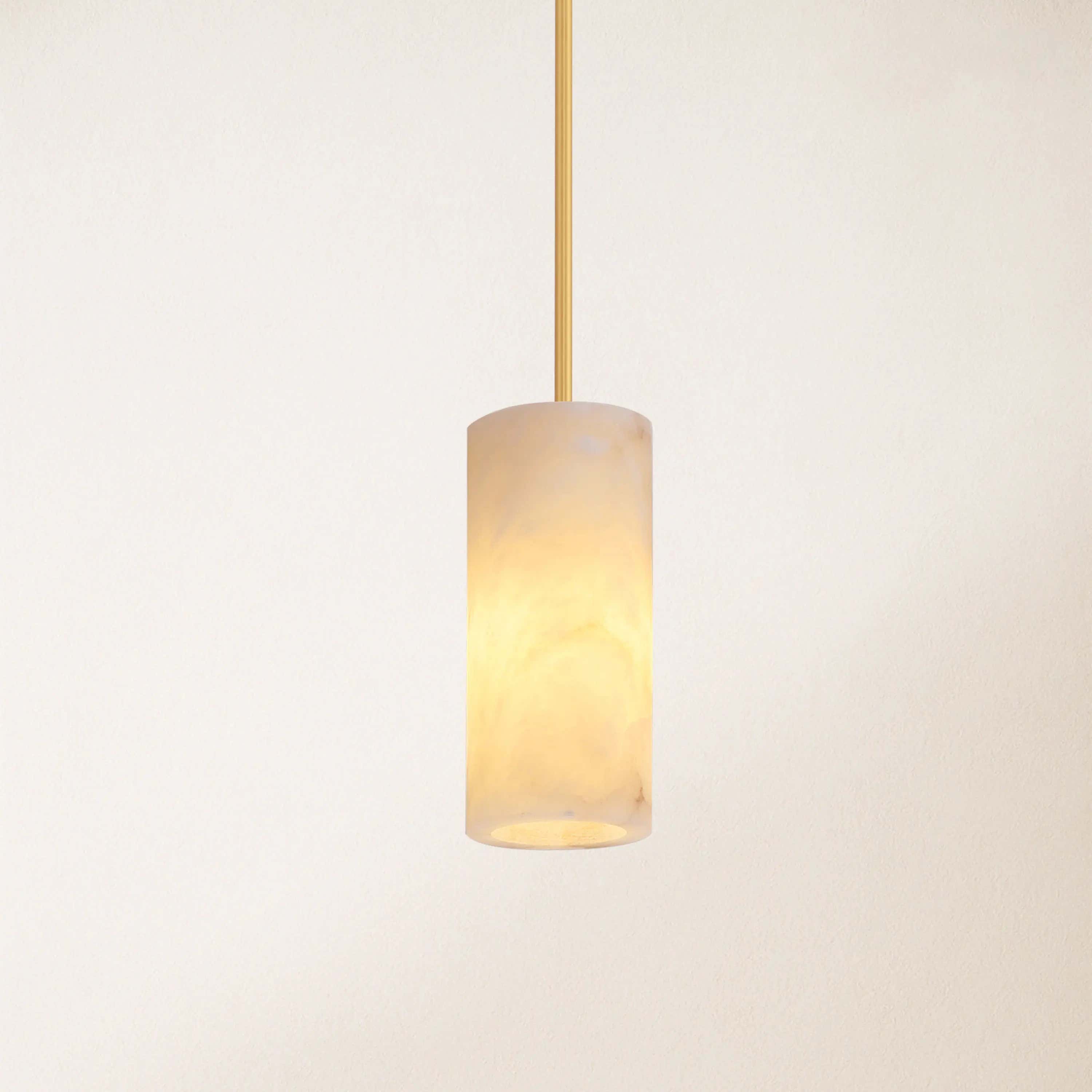 Arlo Alabaster Pendant Lights 4"D#Finish_Gold