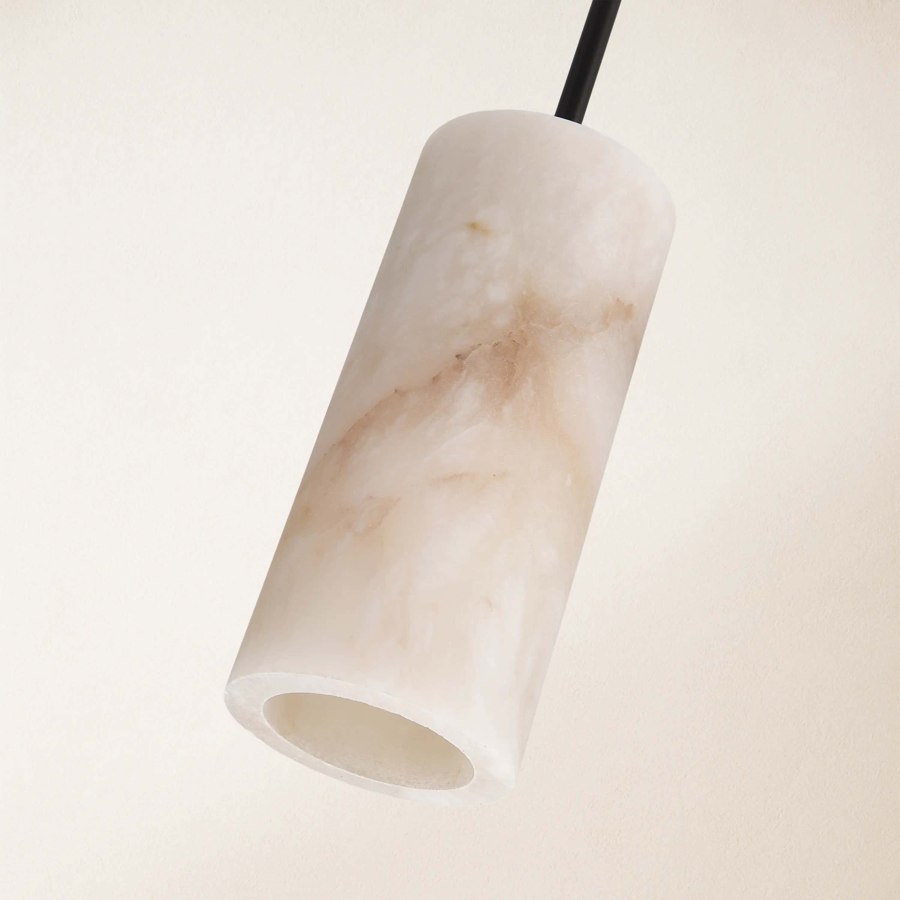 Arlo Alabaster Pendant Lights 4"D#Finish_Black