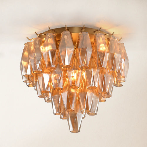 Celestial Drop, runde Glas-Unterputzleuchte, 32,5 cm Durchmesser