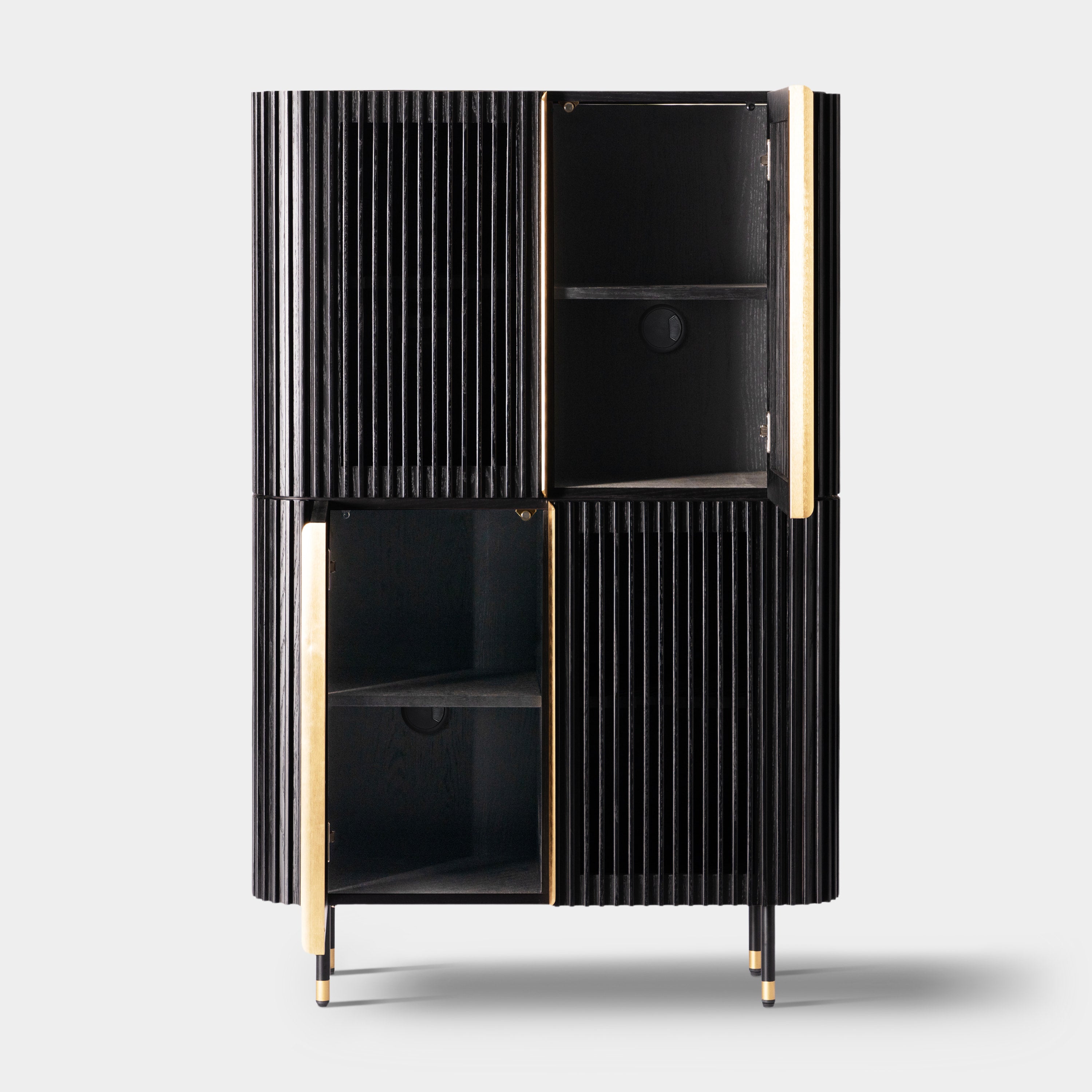 Ewan 66,7″H Vertikaler Kombinationsschrank aus Eiche (2er-Set)