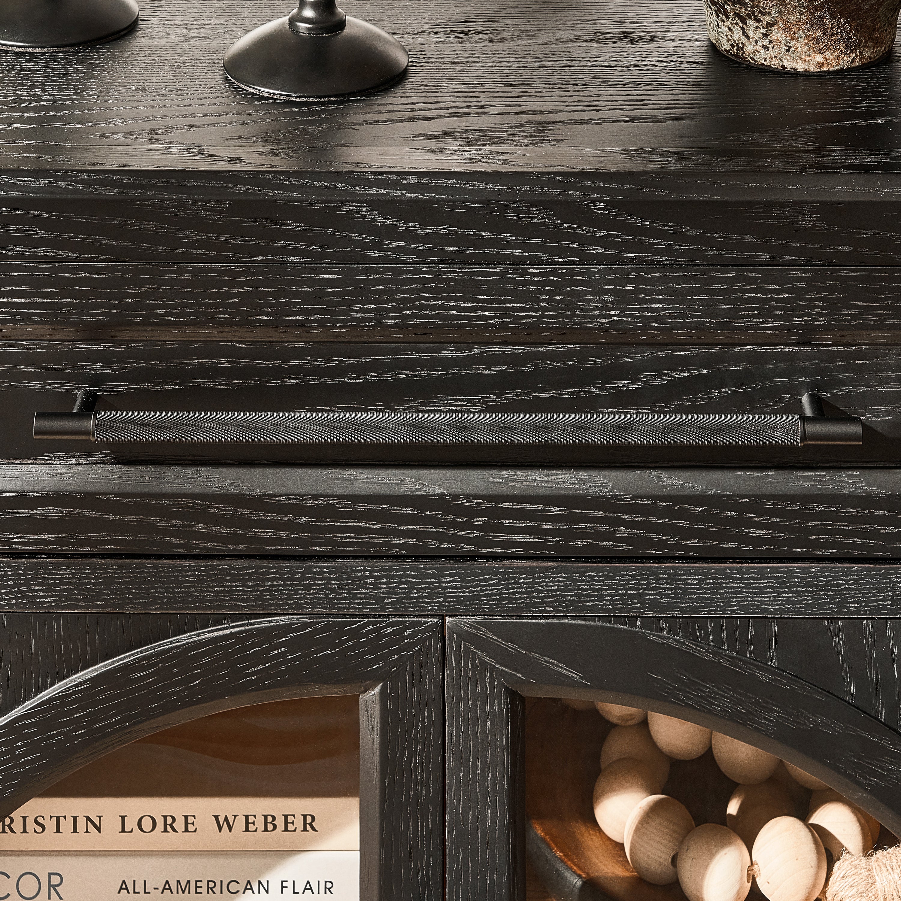 Alvar gewölbtes 96" Sideboard aus Eiche mit Schubladen (3er-Set)