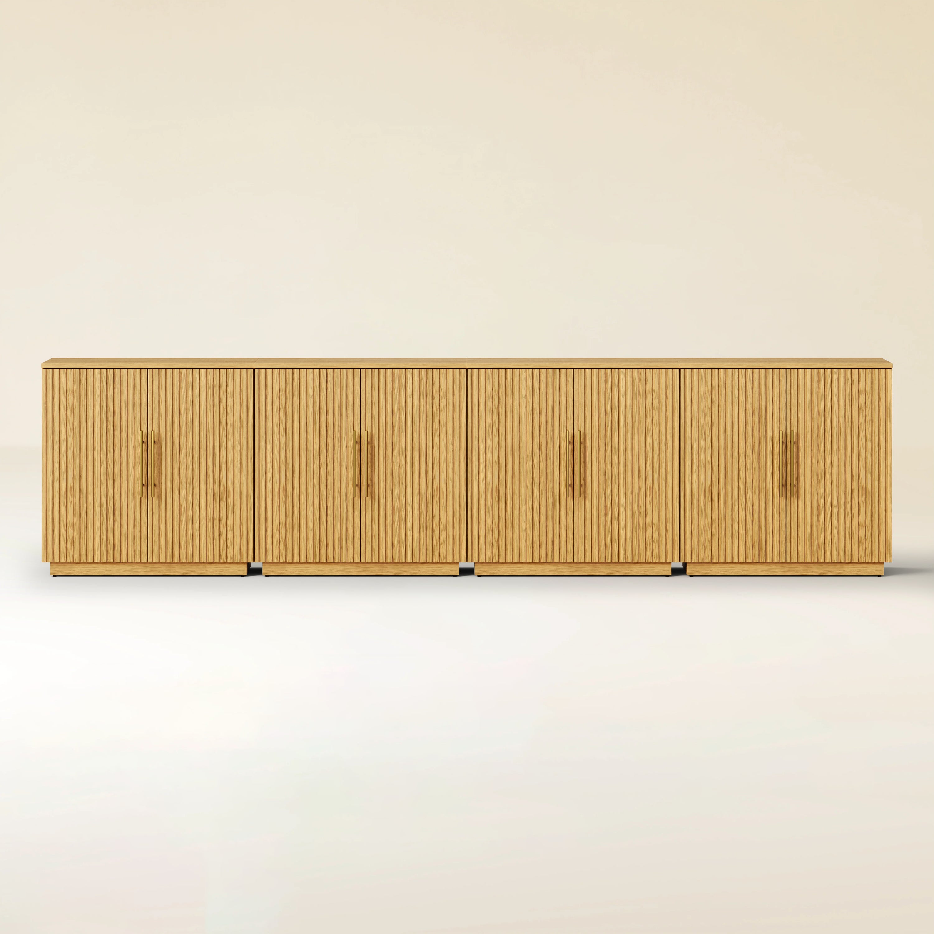 Holt 126″ Medienkonsole aus Eiche (4er-Set)