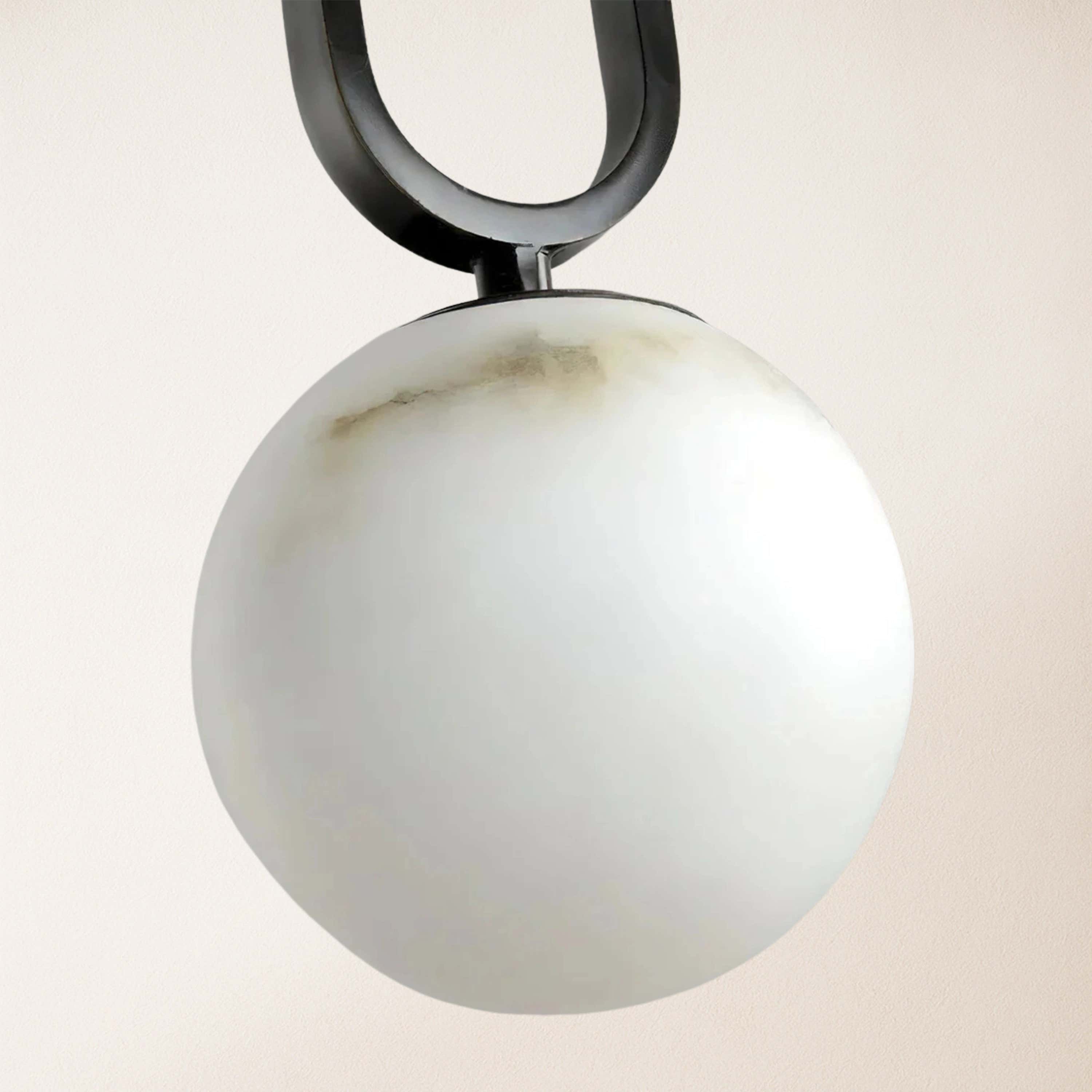 Dadaly Alabaster Small Art Ball Pendant 5.9''D