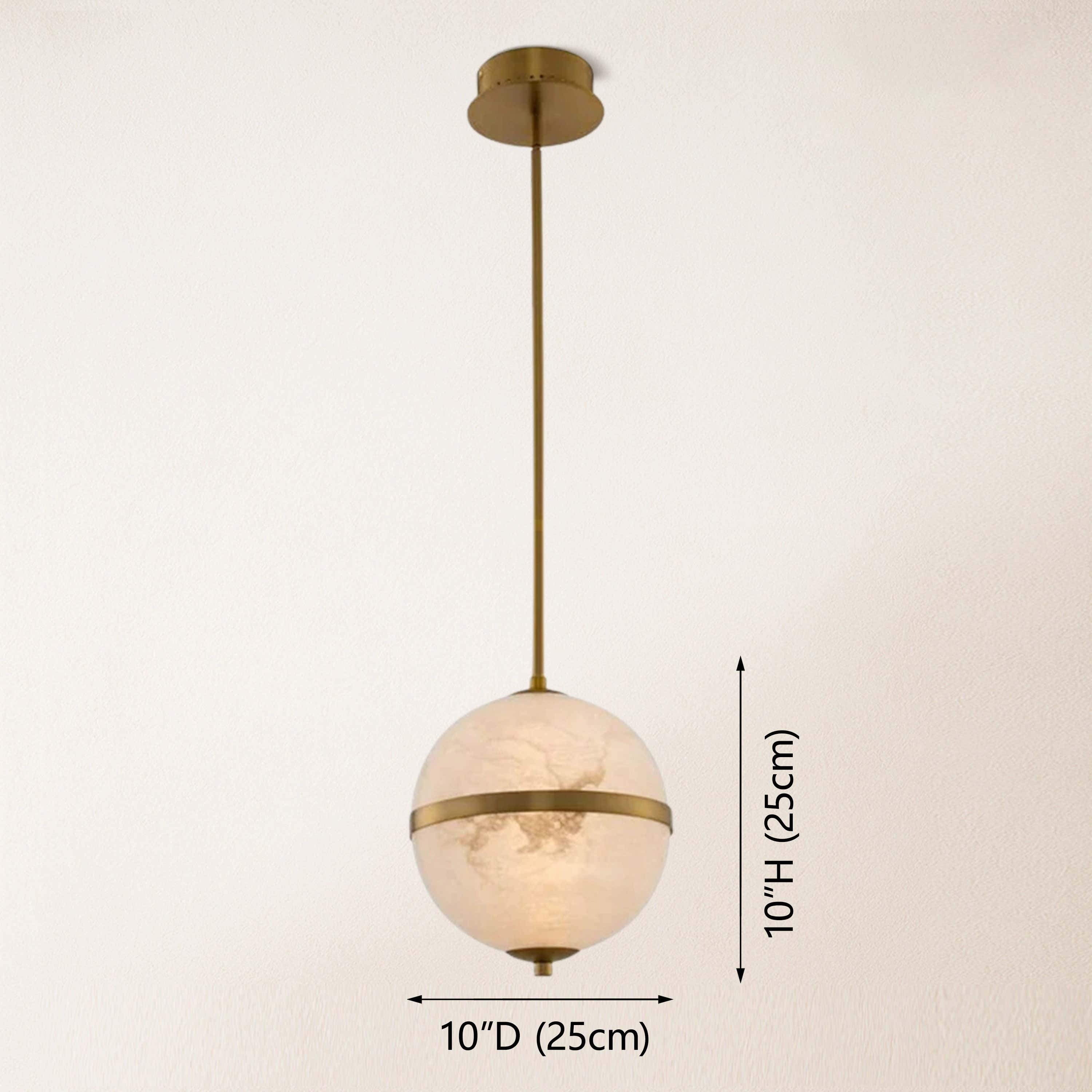 Dadaly Alabaster Small Art Canterbury LED-Mini-Pendelleuchte, 25,4 cm