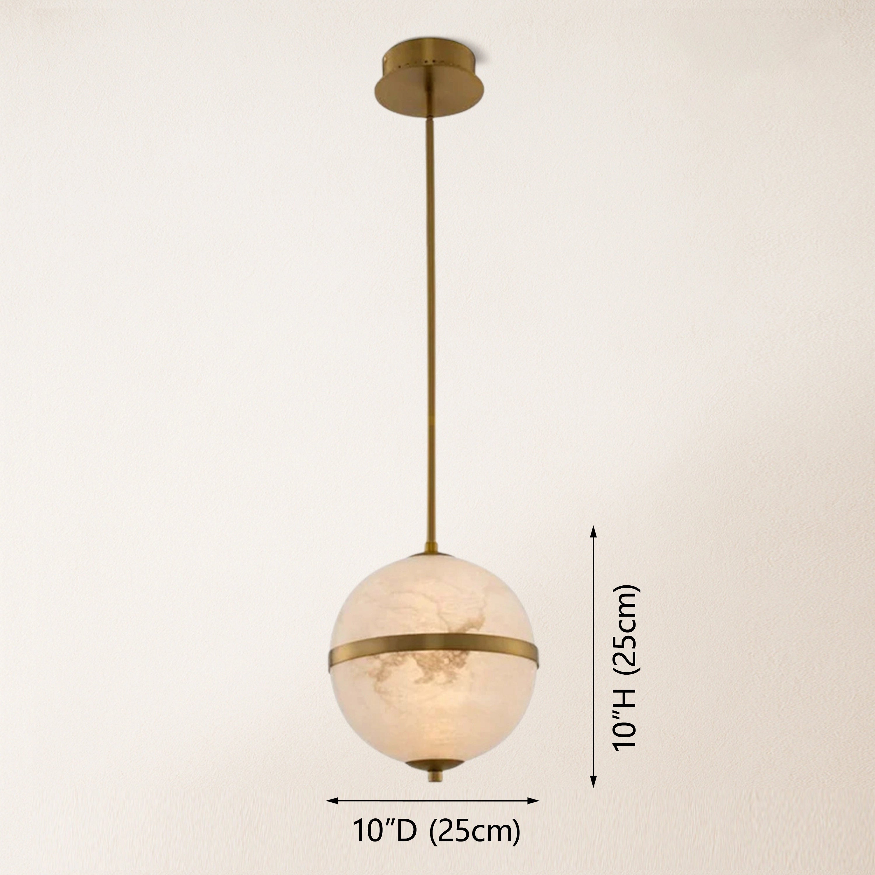 Dadaly Alabaster Small Art Canterbury LED-Mini-Pendelleuchte, 25,4 cm