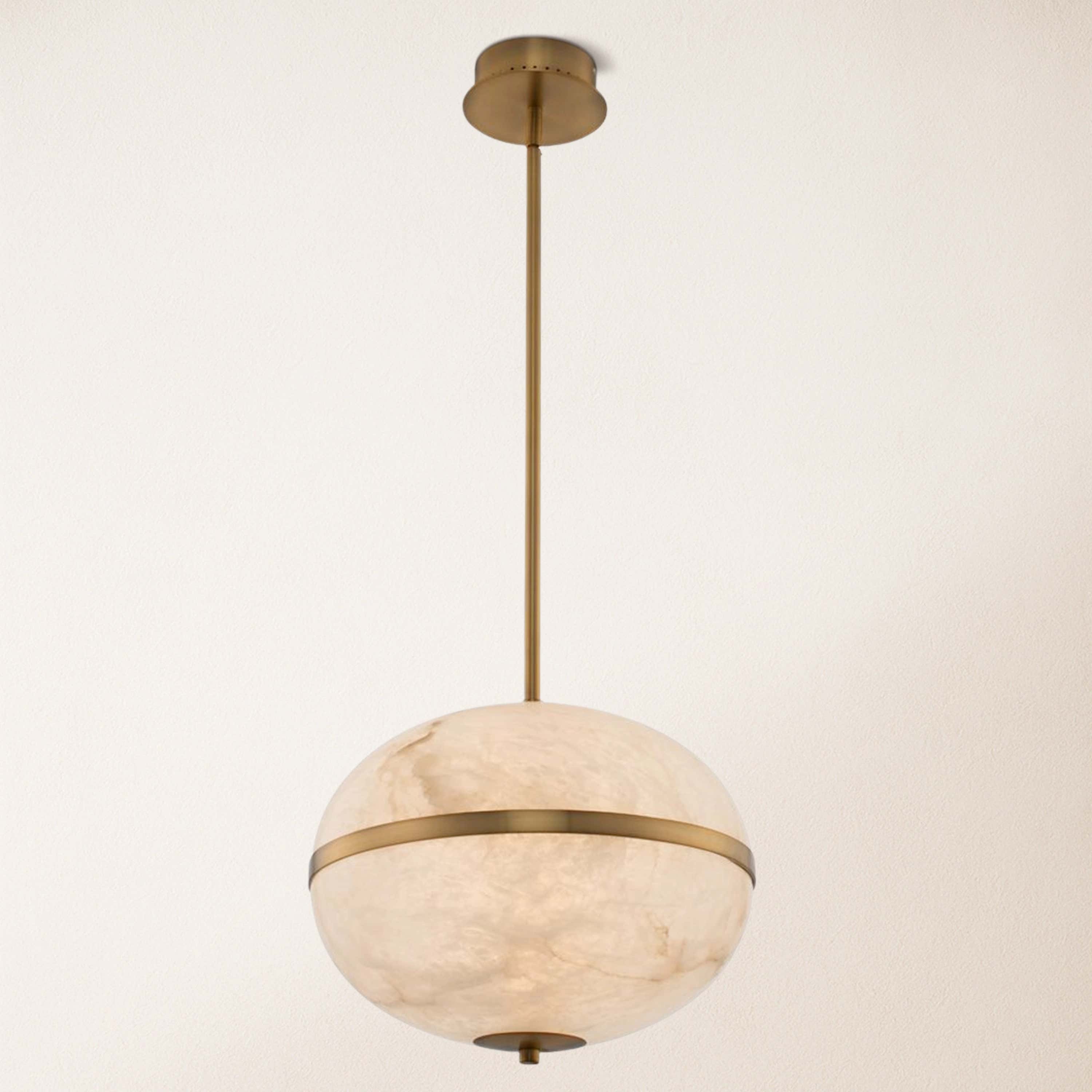 Dadaly Alabaster Small Art Canterbury LED-Mini-Pendelleuchte, 40,6 cm hoch