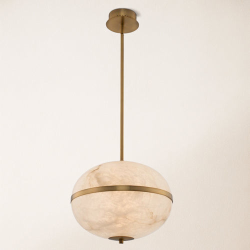 Dadaly Alabaster Small Art Canterbury LED-Mini-Pendelleuchte, 40,6 cm hoch