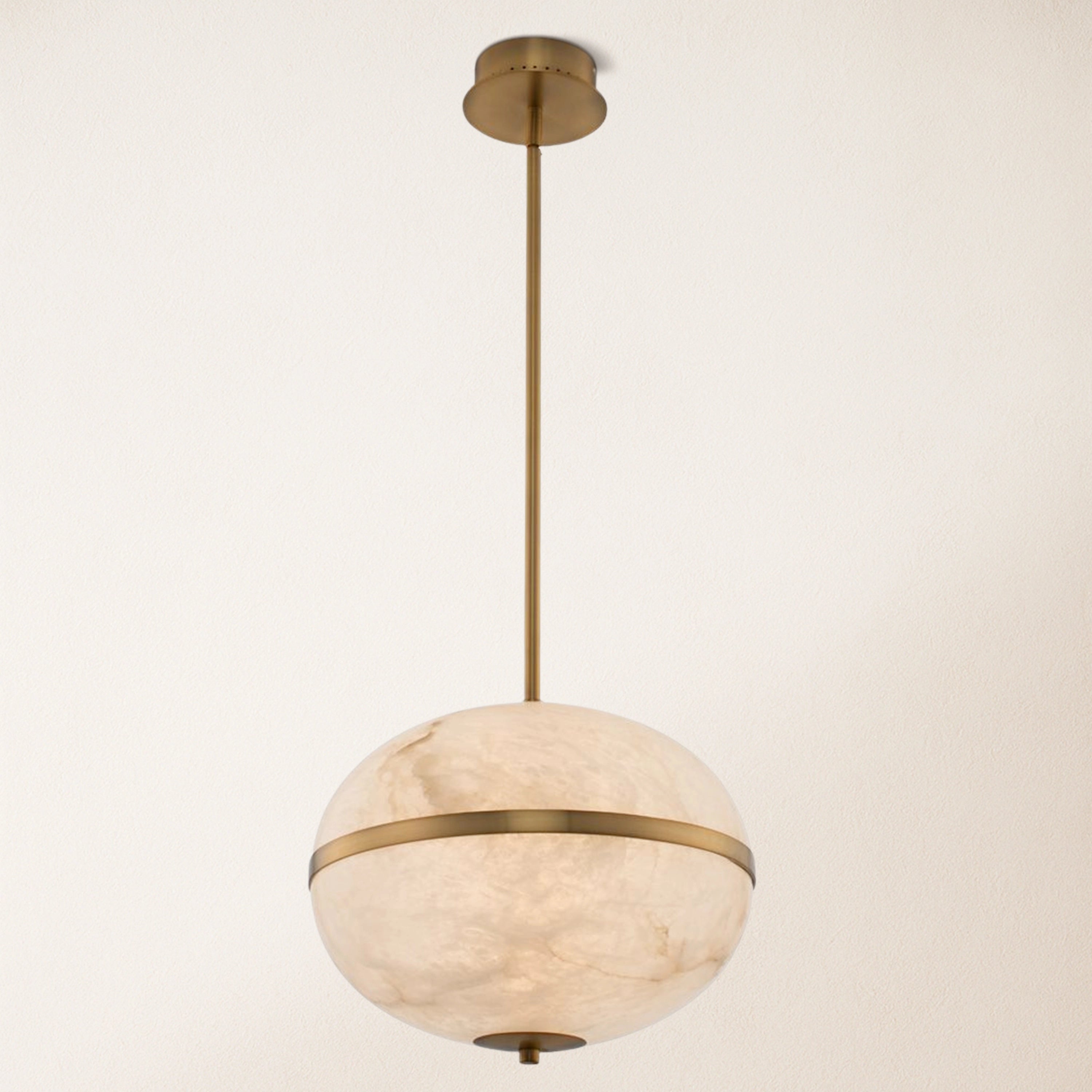 Dadaly Alabaster Small Art Canterbury LED-Mini-Pendelleuchte, 40,6 cm hoch