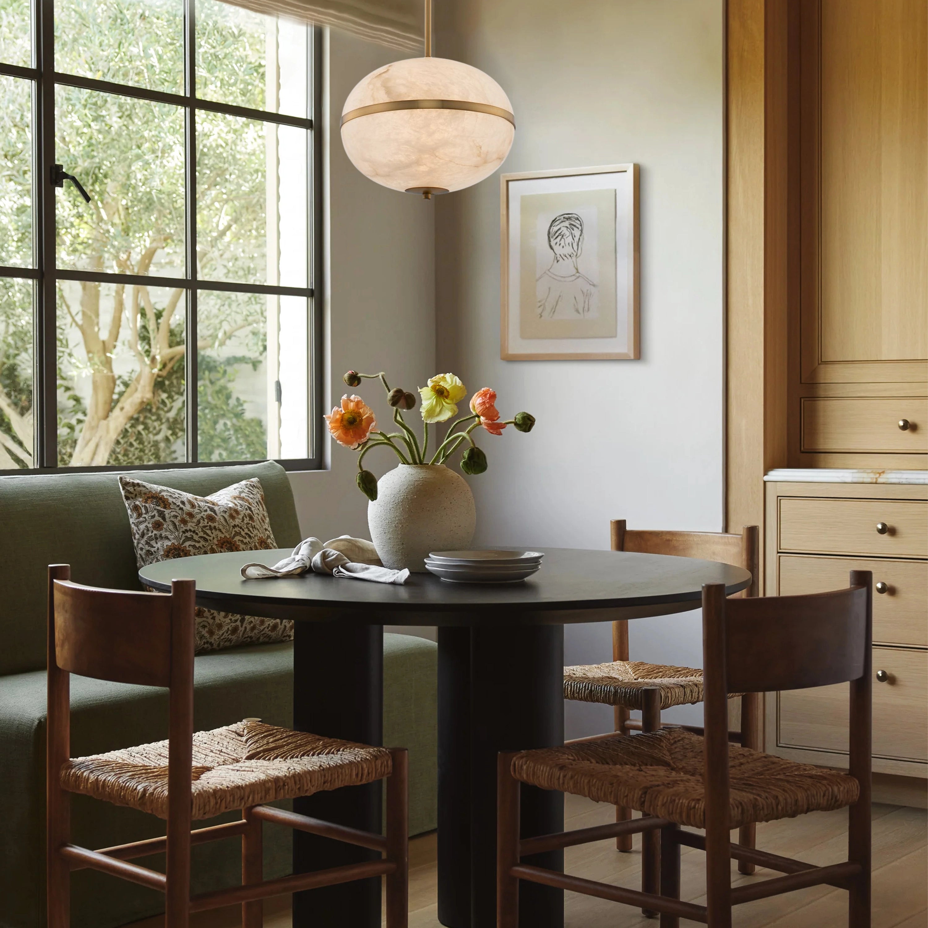 Dadaly Alabaster Small Art Canterbury LED-Mini-Pendelleuchte, 25,4 cm