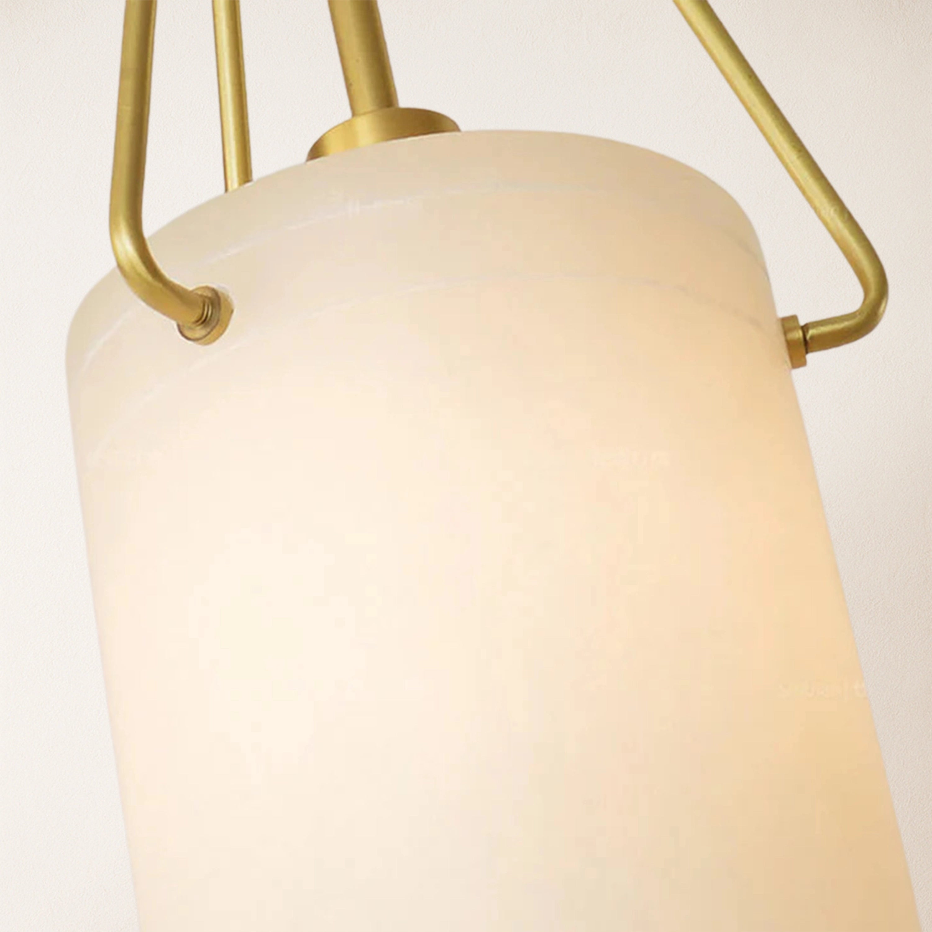 Dadaly Lottia Alabaster Kleine Kunst-Pendelleuchte, 17,8 cm Durchmesser