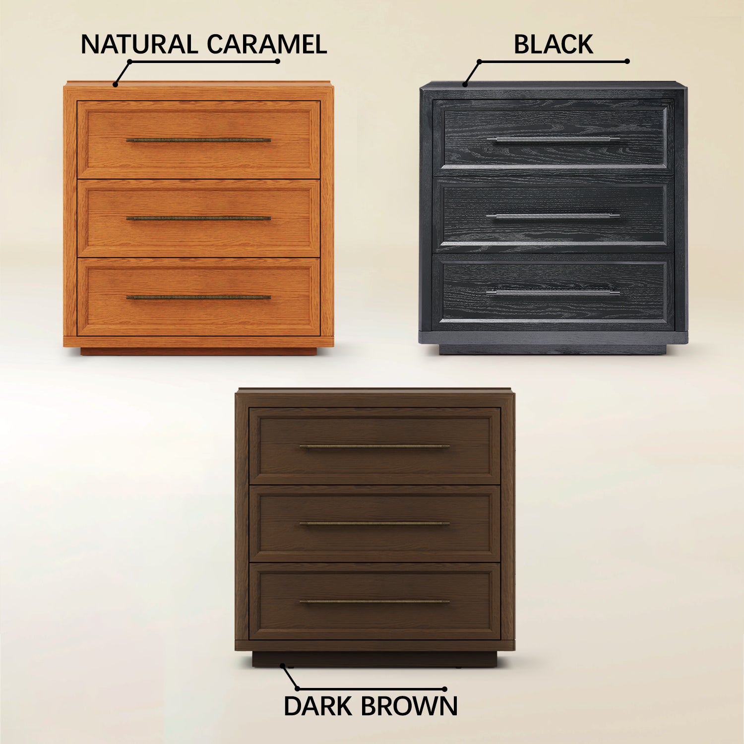 Alvar 63″ Oak 6-Drawer Chest(Set of 2)