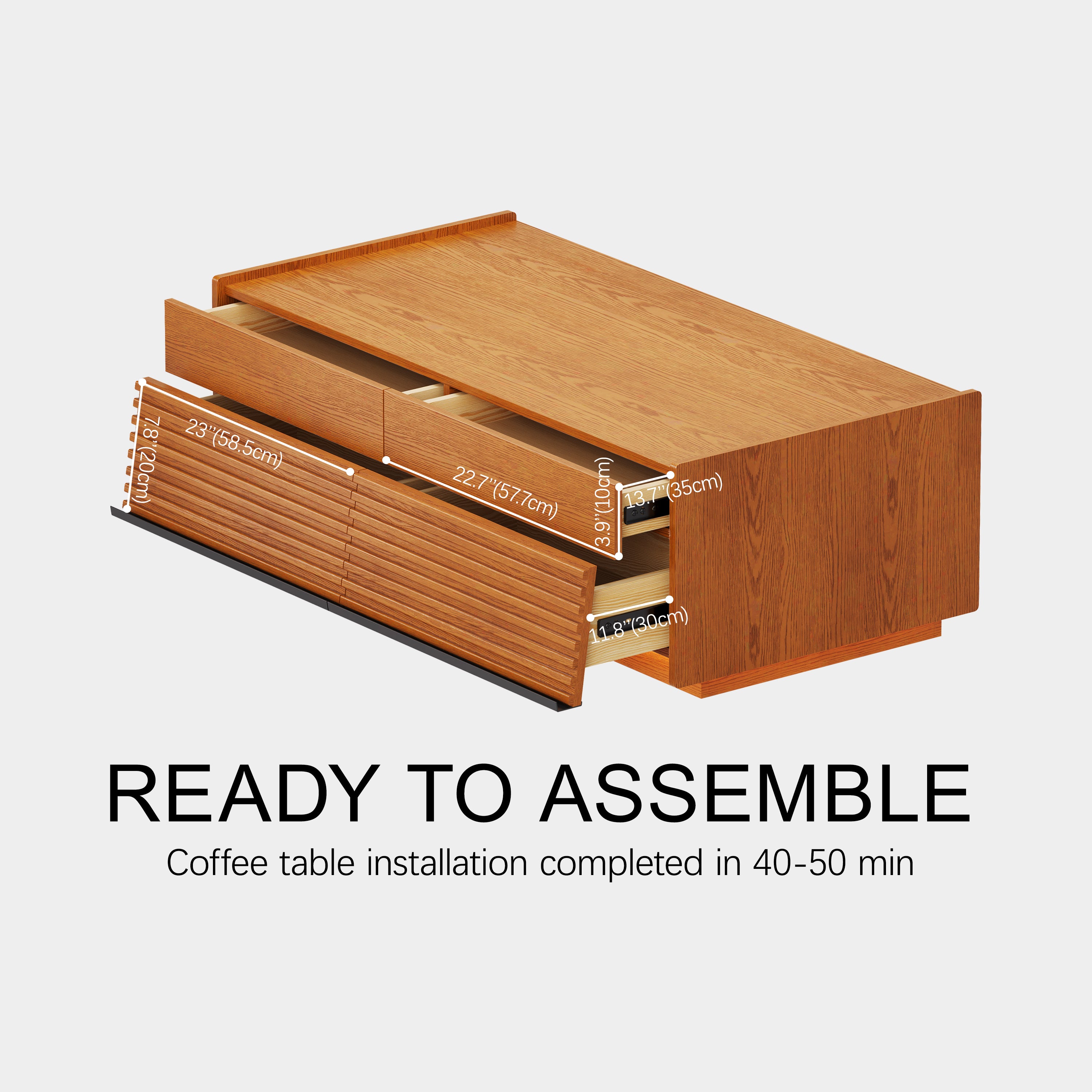 Couchtisch aus Eiche Devon, 120 cm breit