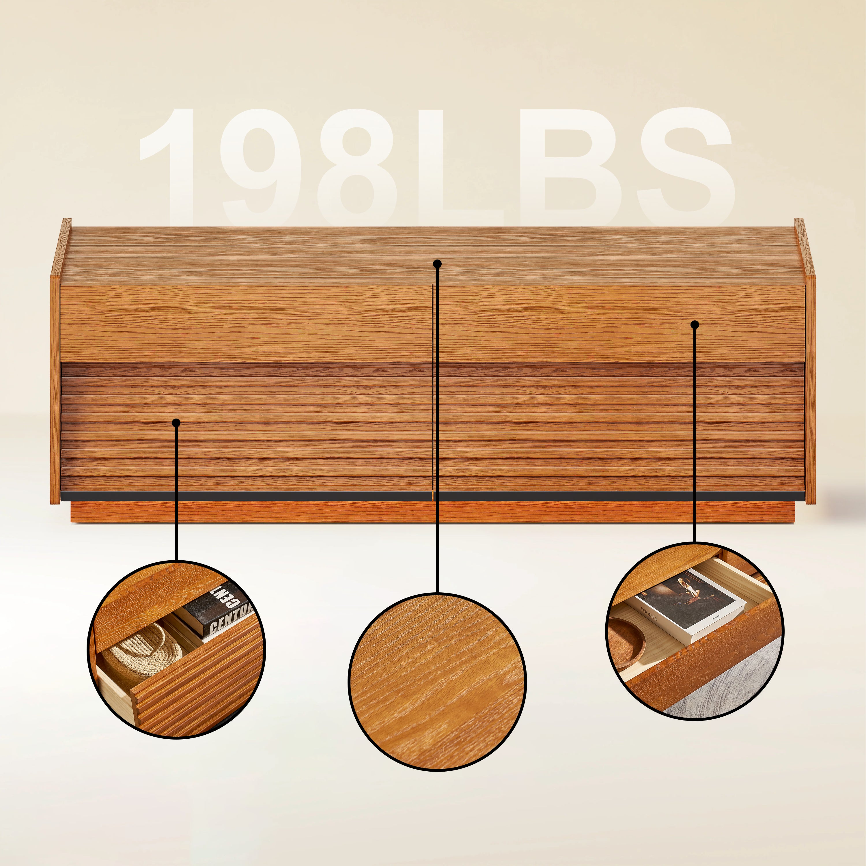 Couchtisch aus Eiche Devon, 120 cm breit