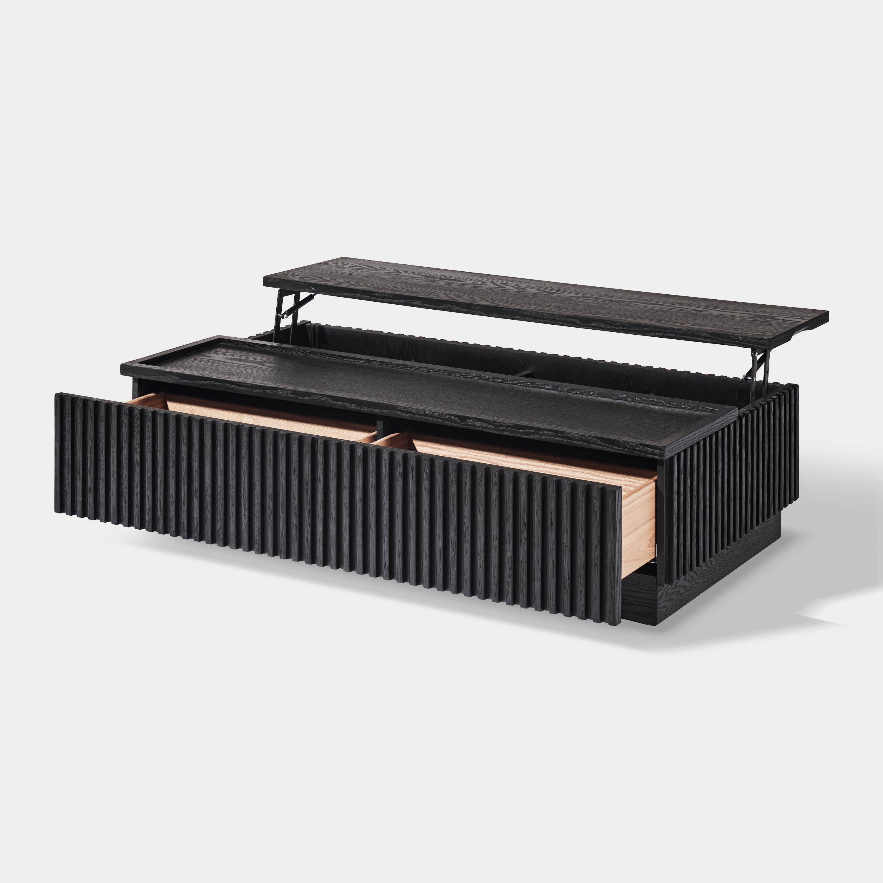 Avery Oak Lift-Top Storage Coffee Table 52"W