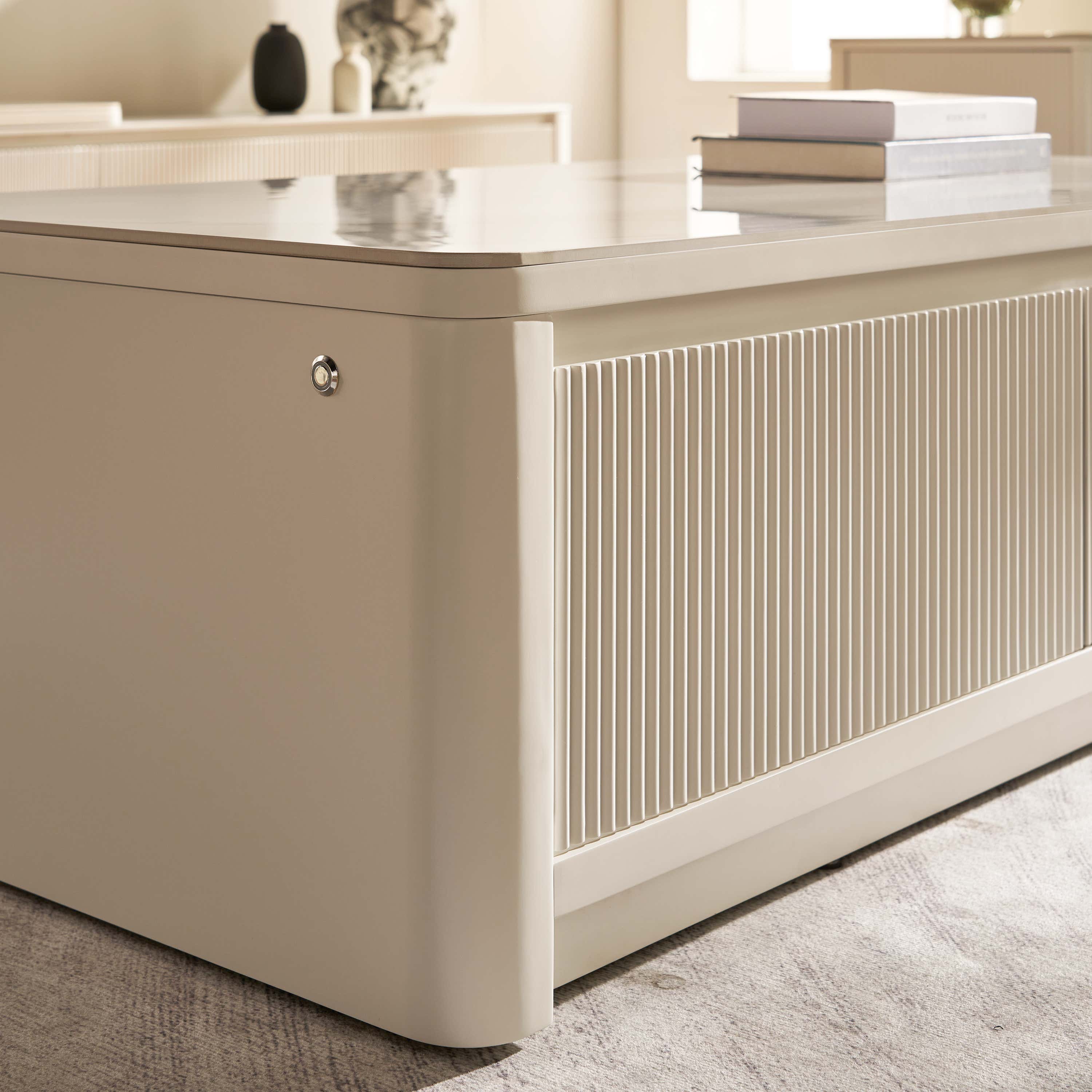 Celia Burnt Stone Coffee Table 47"