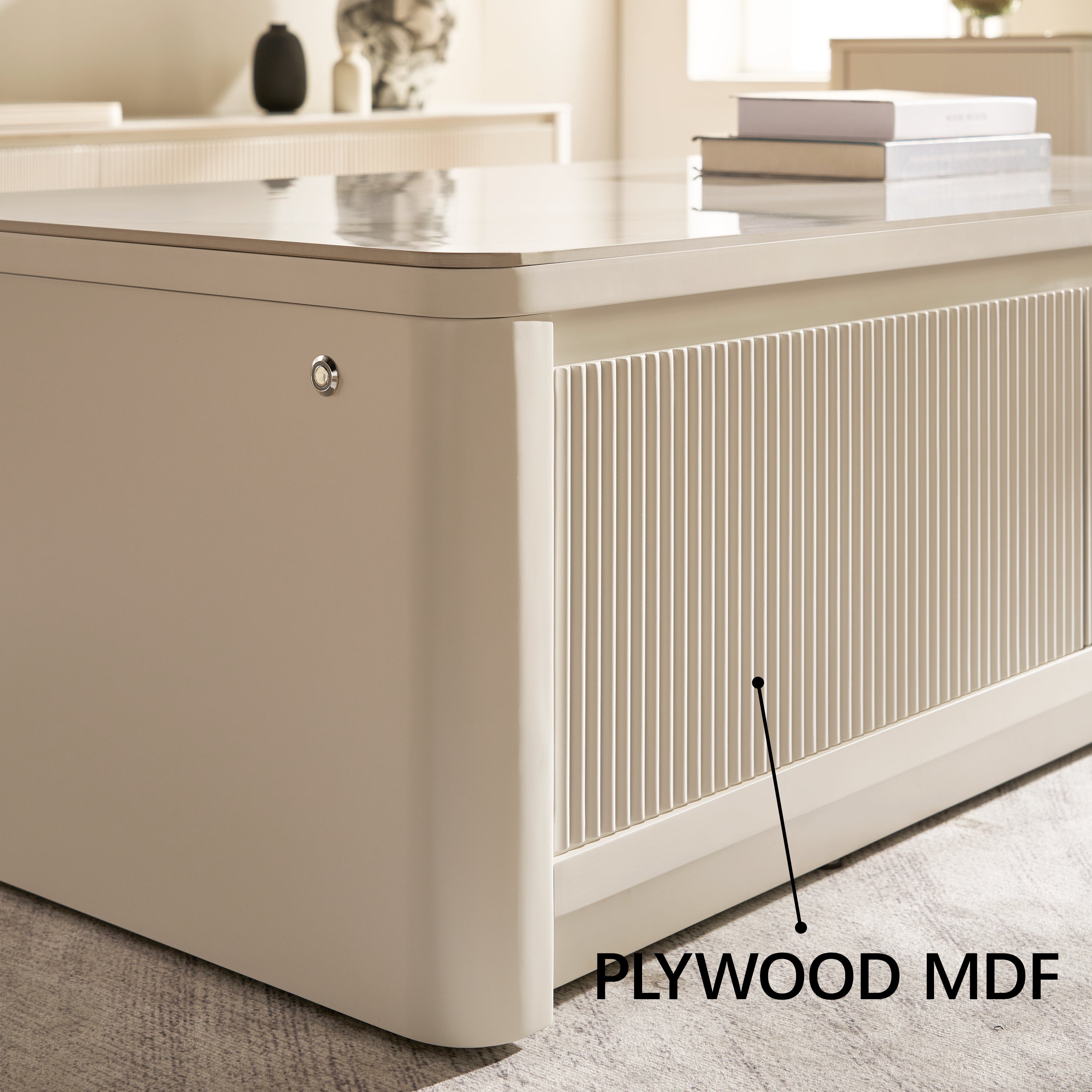 Celia Burnt Stone Coffee Table 47"