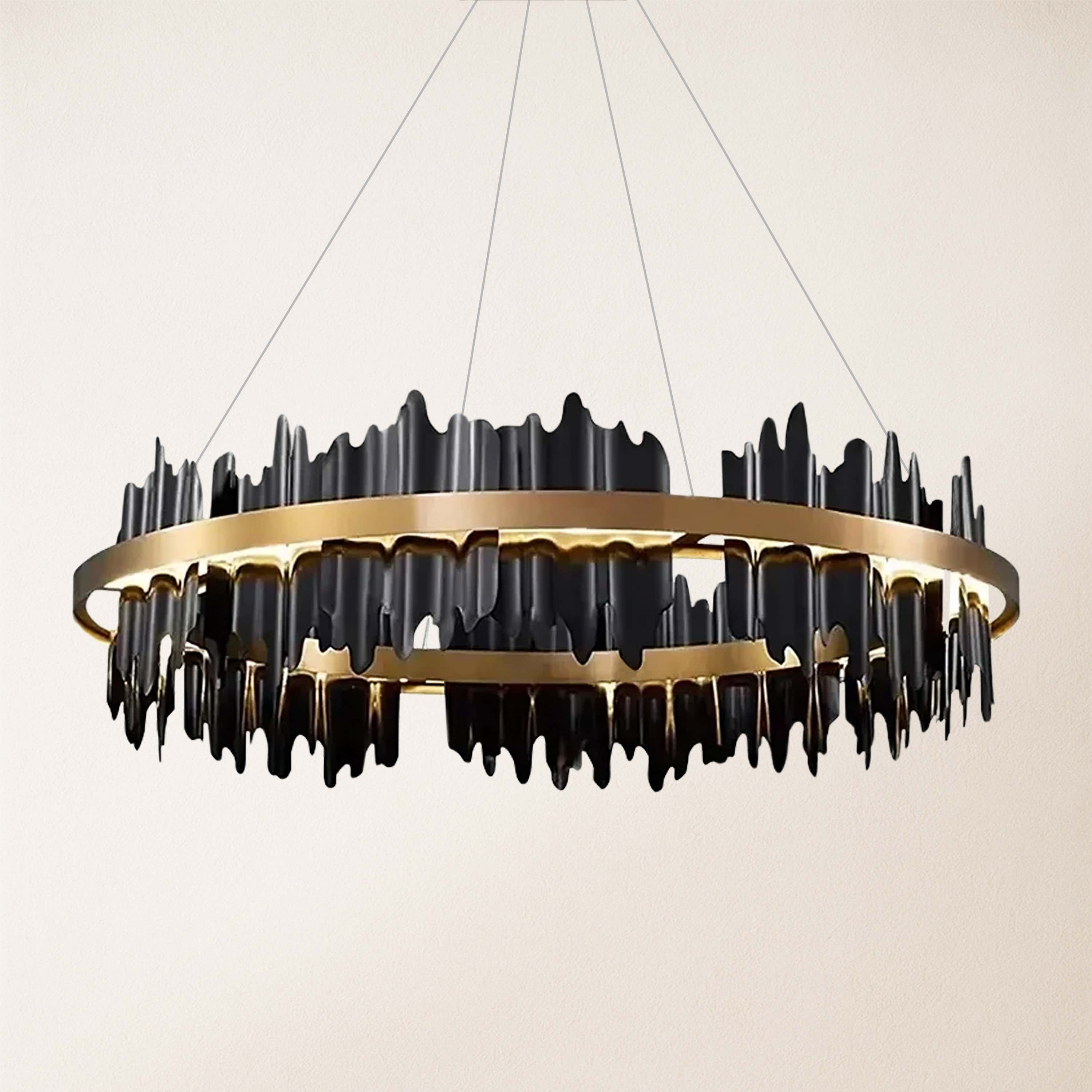 Arctira Metal Iceberg Round Chandelier 32"D