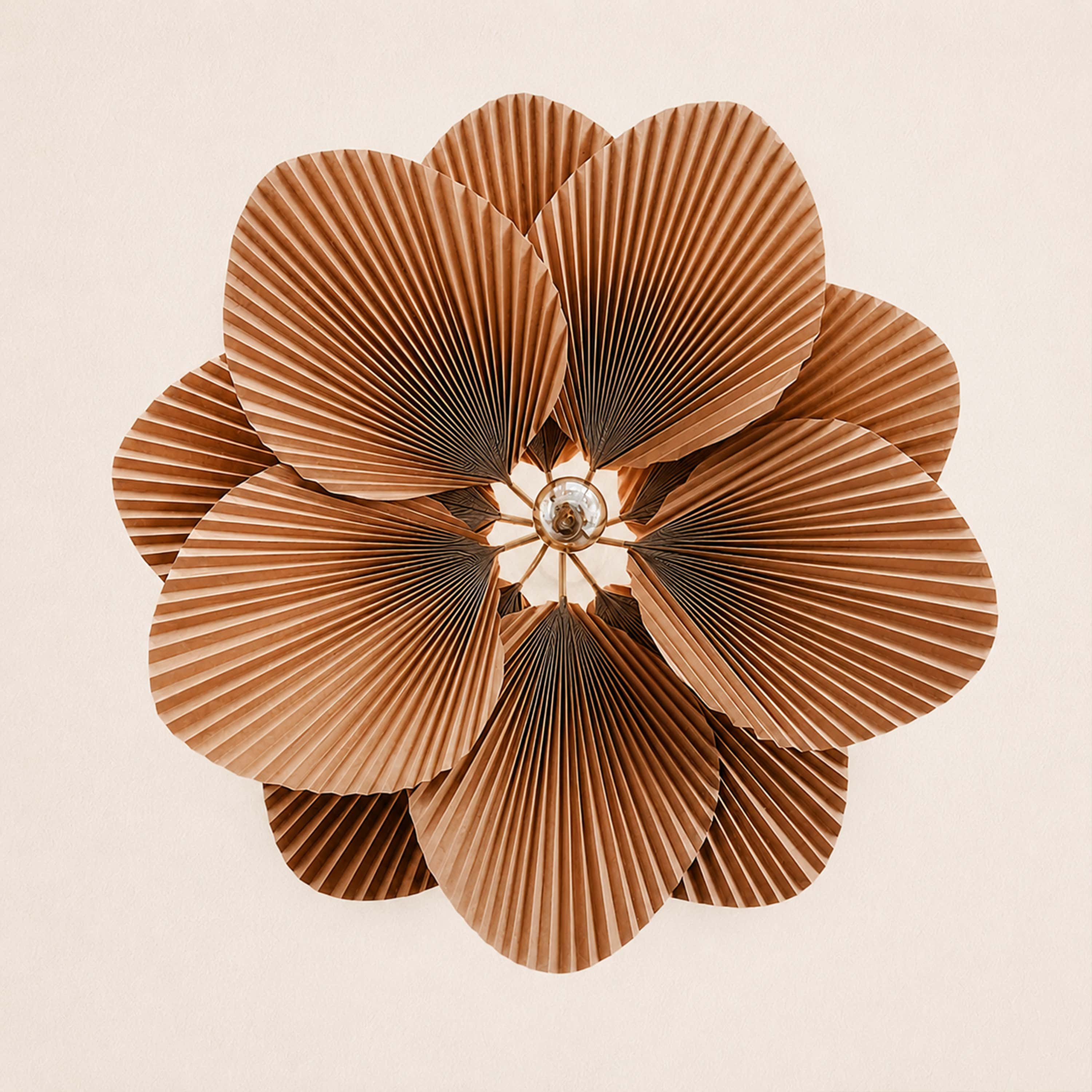Calanthe Pleated Lotus Pendant Light