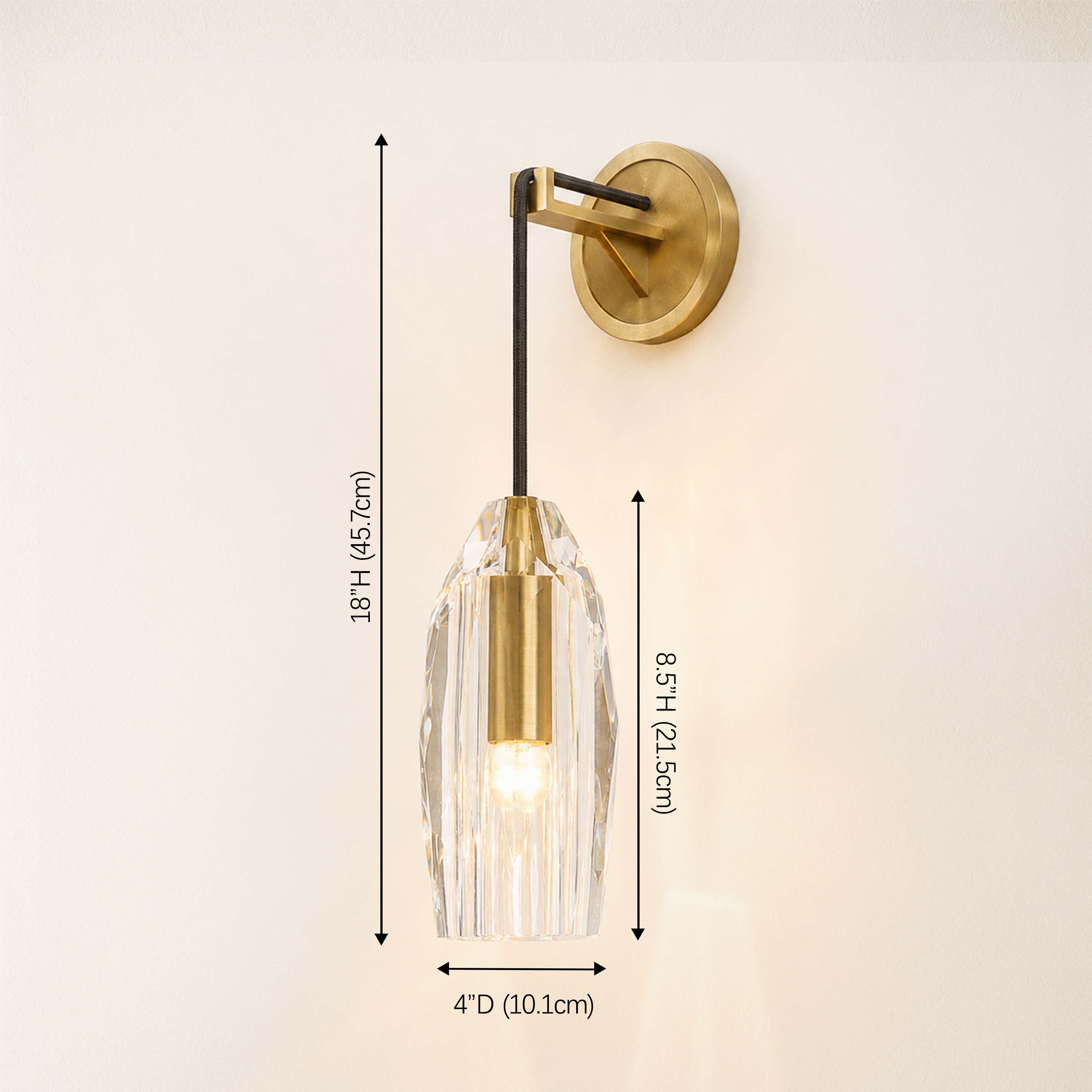Lucentra Crystal Wall Sconce