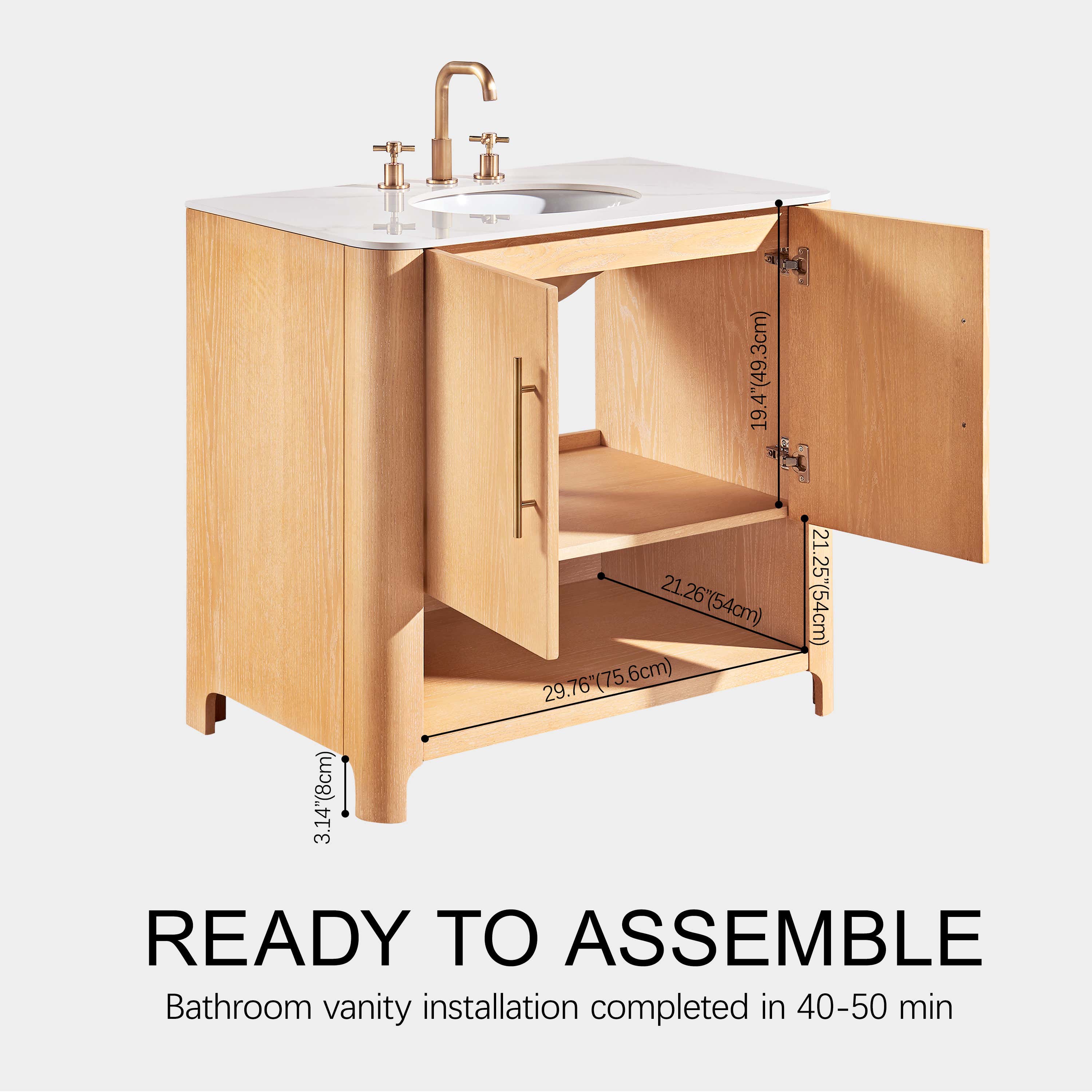 Jude Badezimmerwaschtisch, 92 cm breit