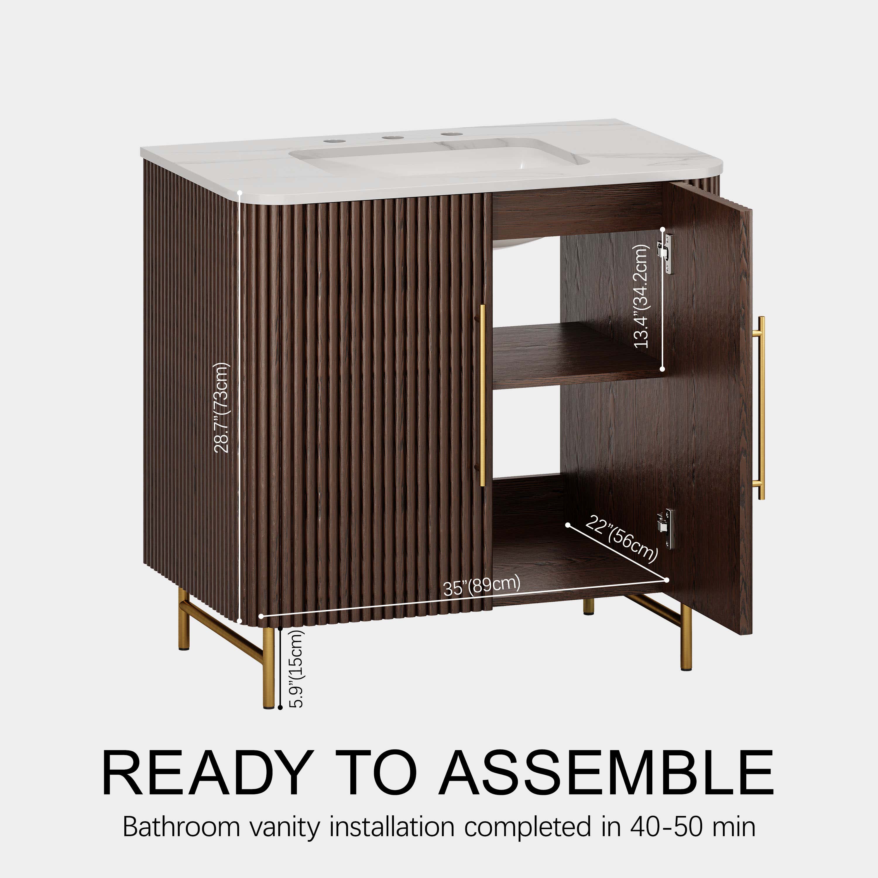 Riley Bathroom Vanity 36"W