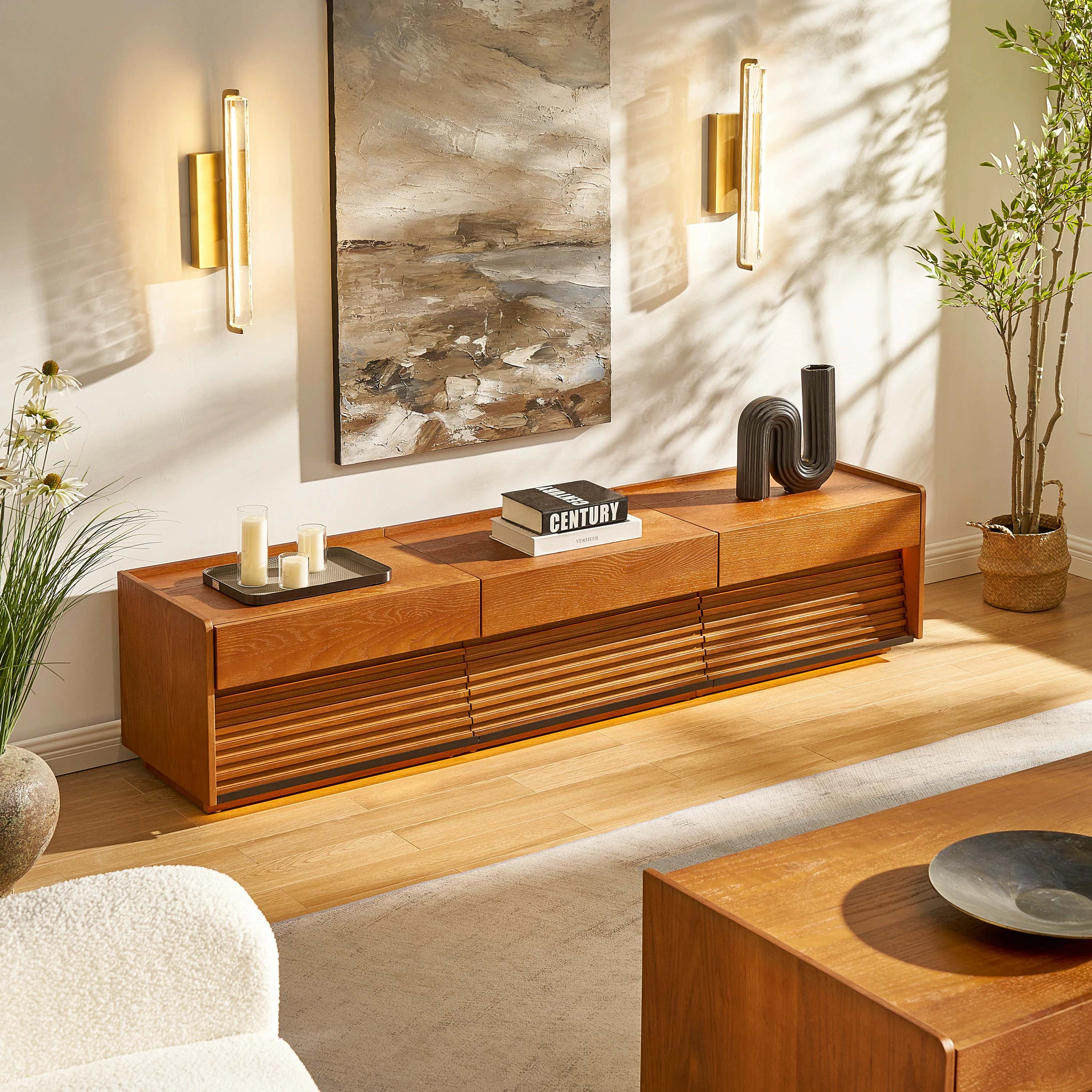 Devon Oak Media Console 71"